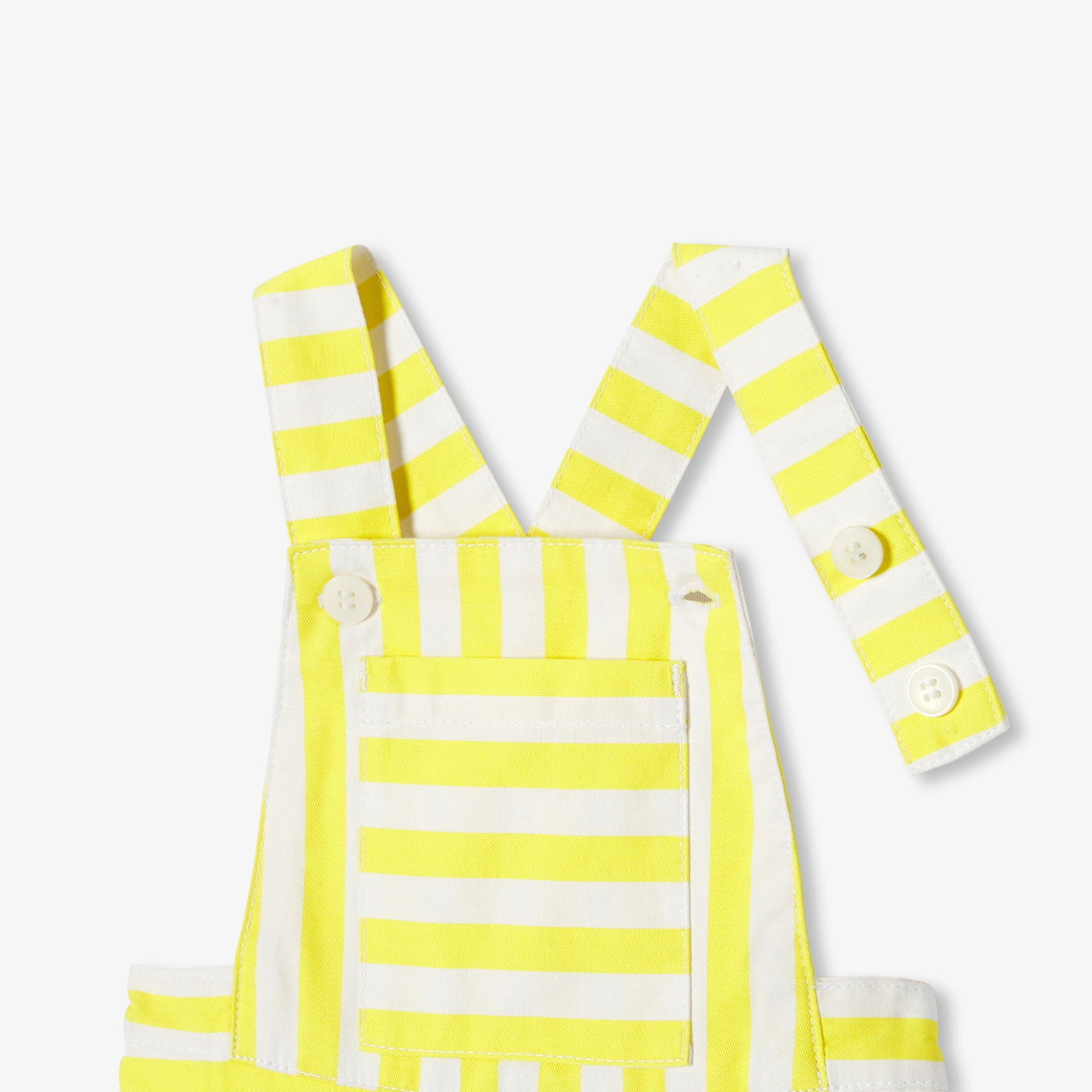 Baby boy striped twill dungaree shorts