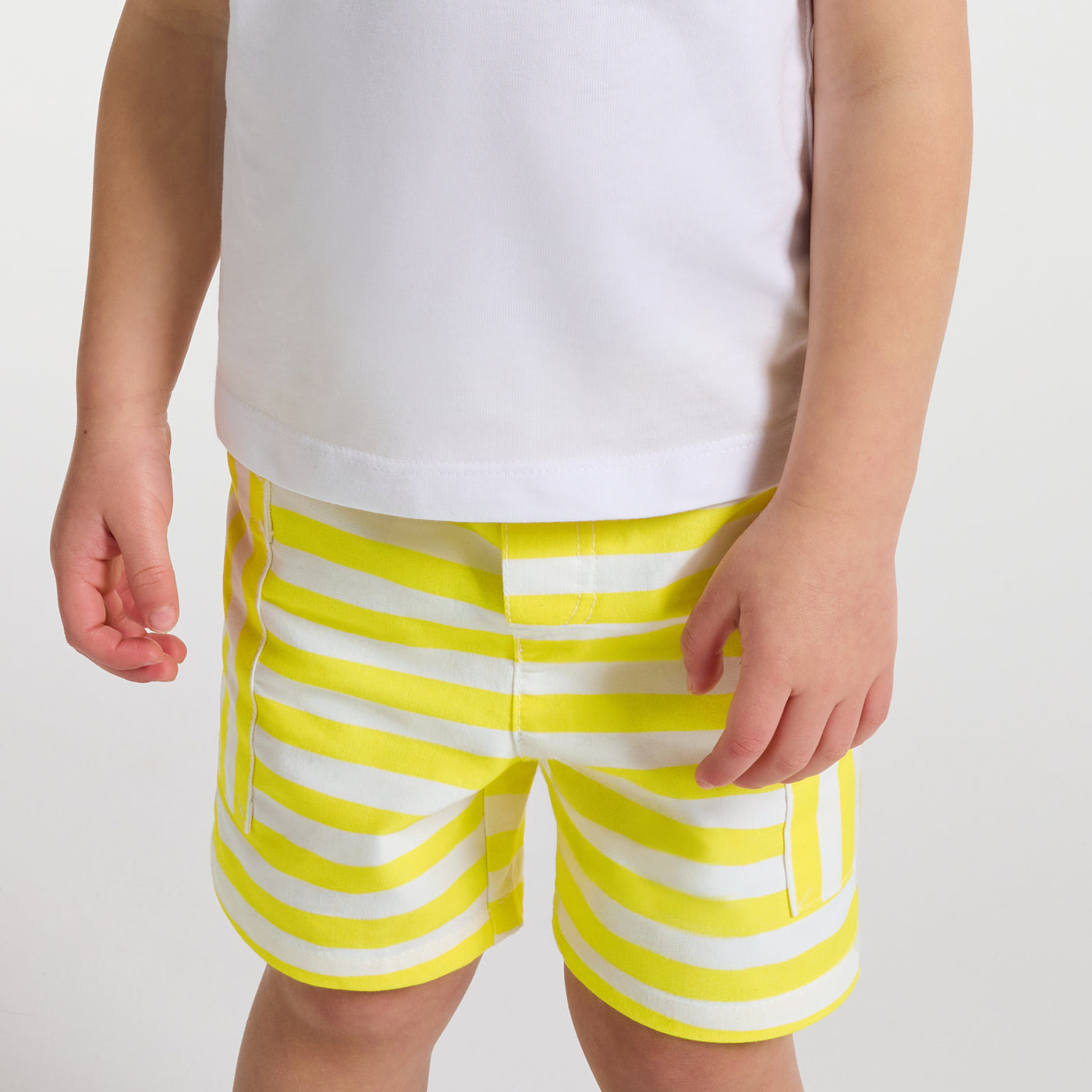 Baby boy striped twill shorts