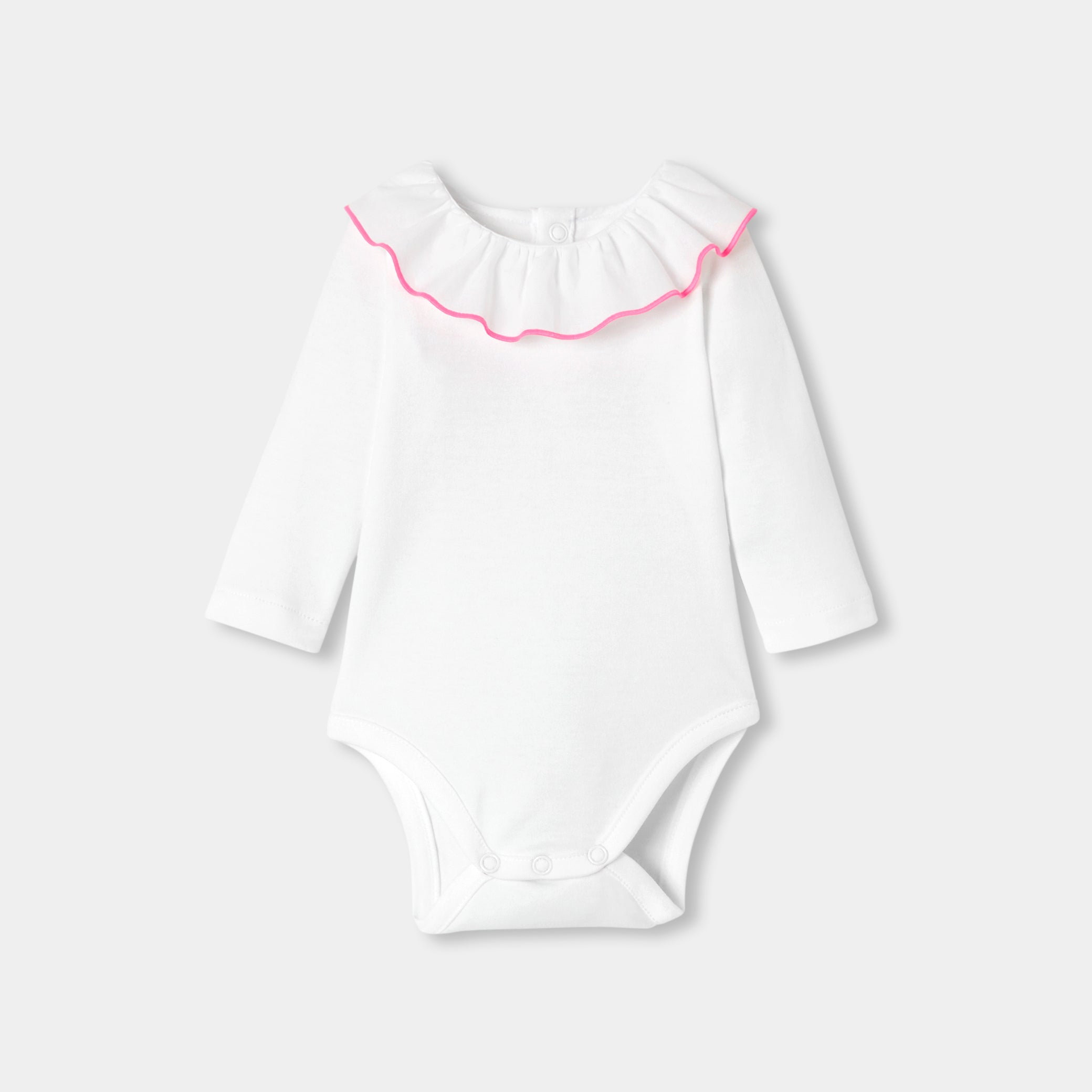 Baby girl long-sleeved cotton bodysuit