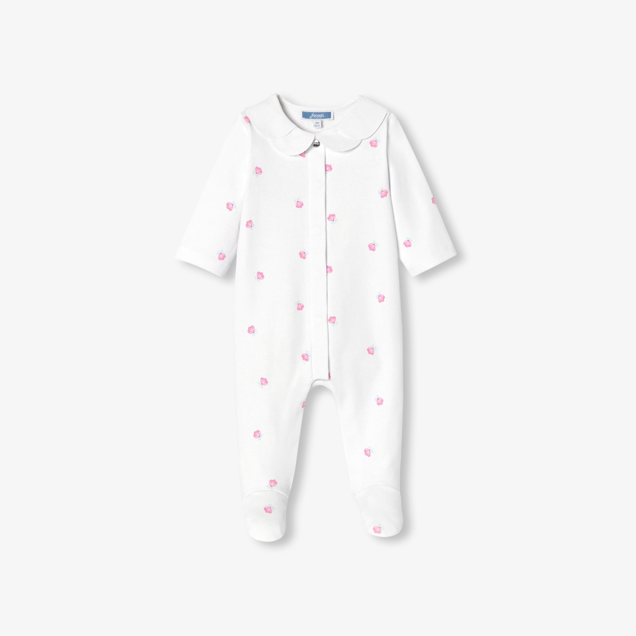 Baby girl Interlock cotton floral print pyjamas