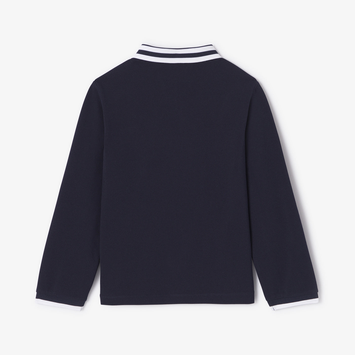 Boy long-sleeved cotton polo shirt