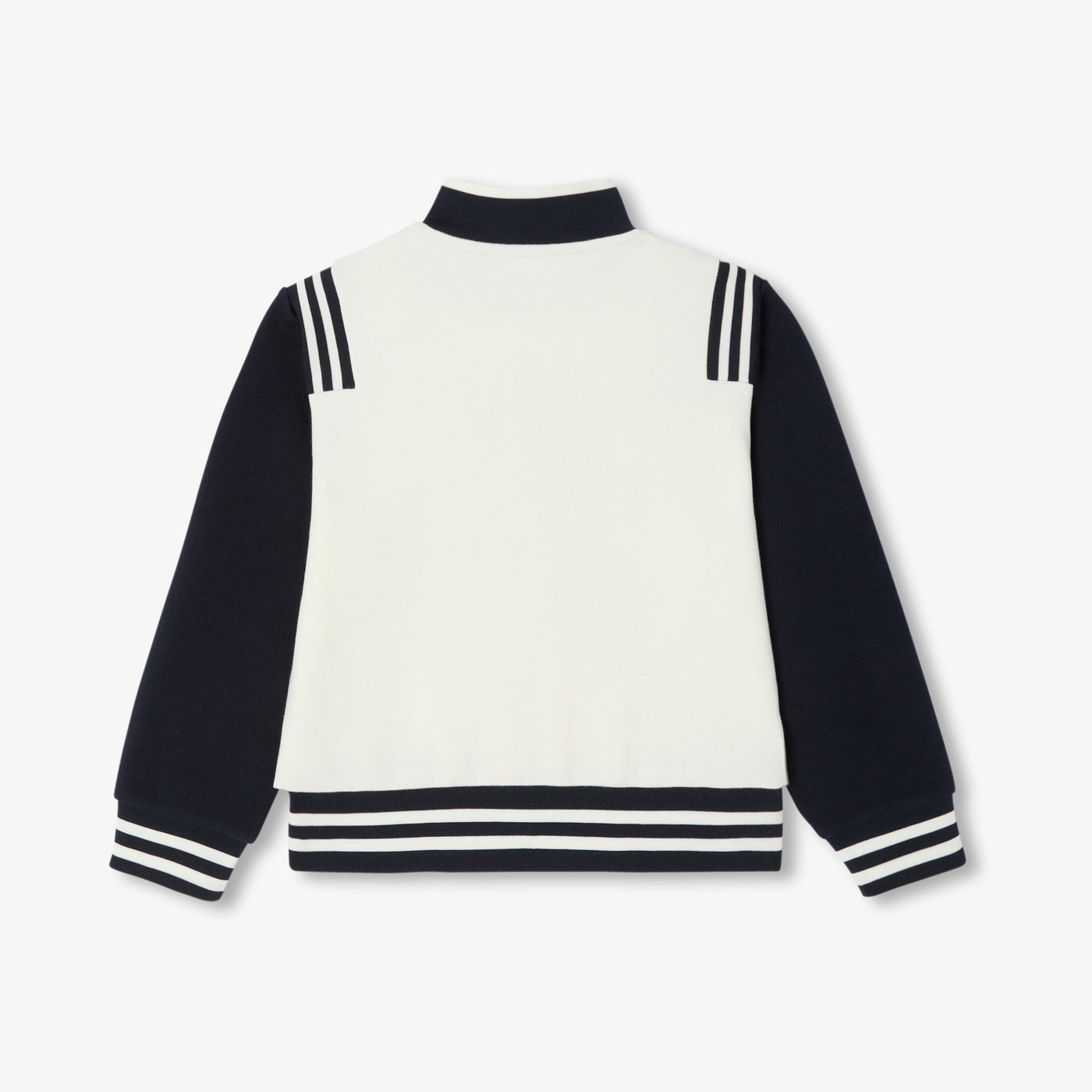 Boy varsity jacket in piqué knit