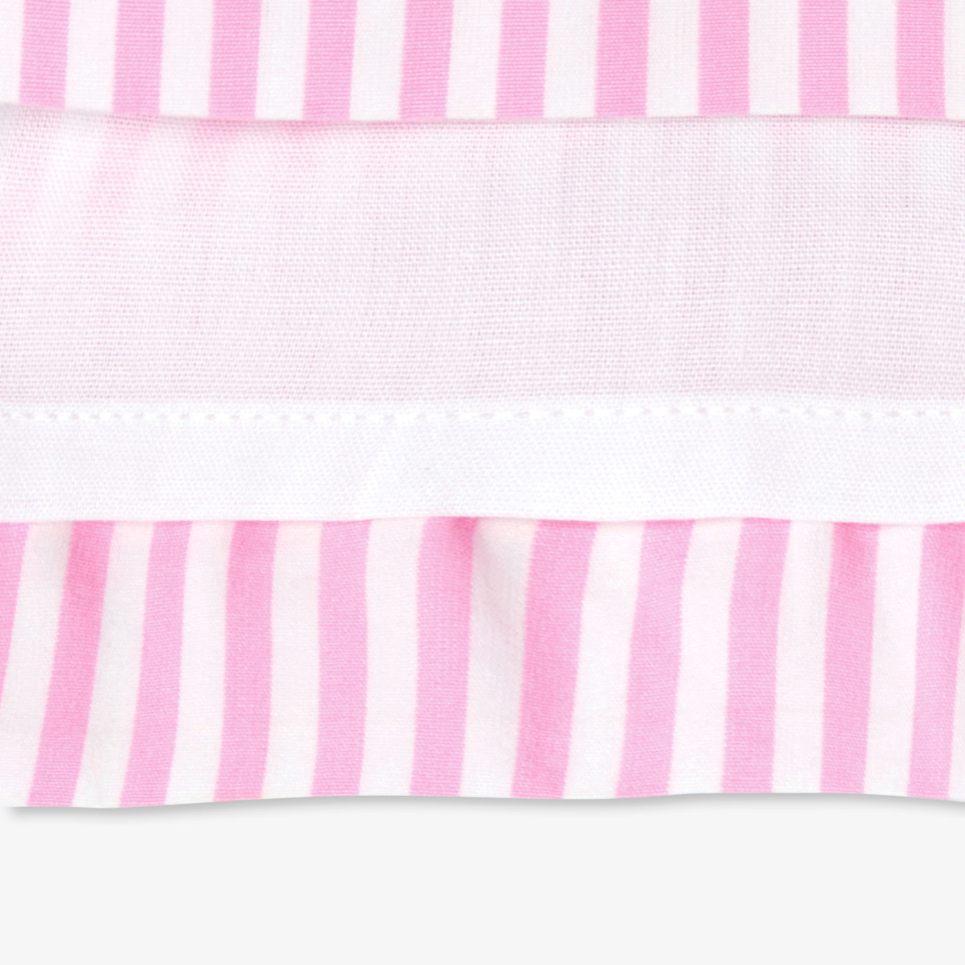 Baby girl short-sleeved striped poplin dress