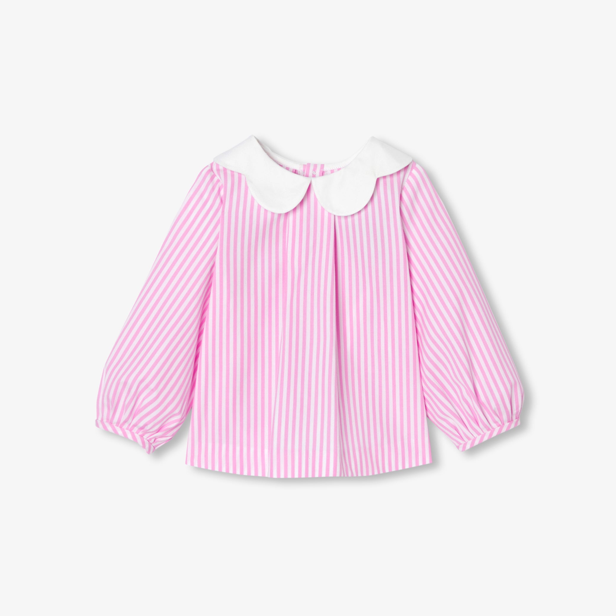Baby girl striped poplin blouse