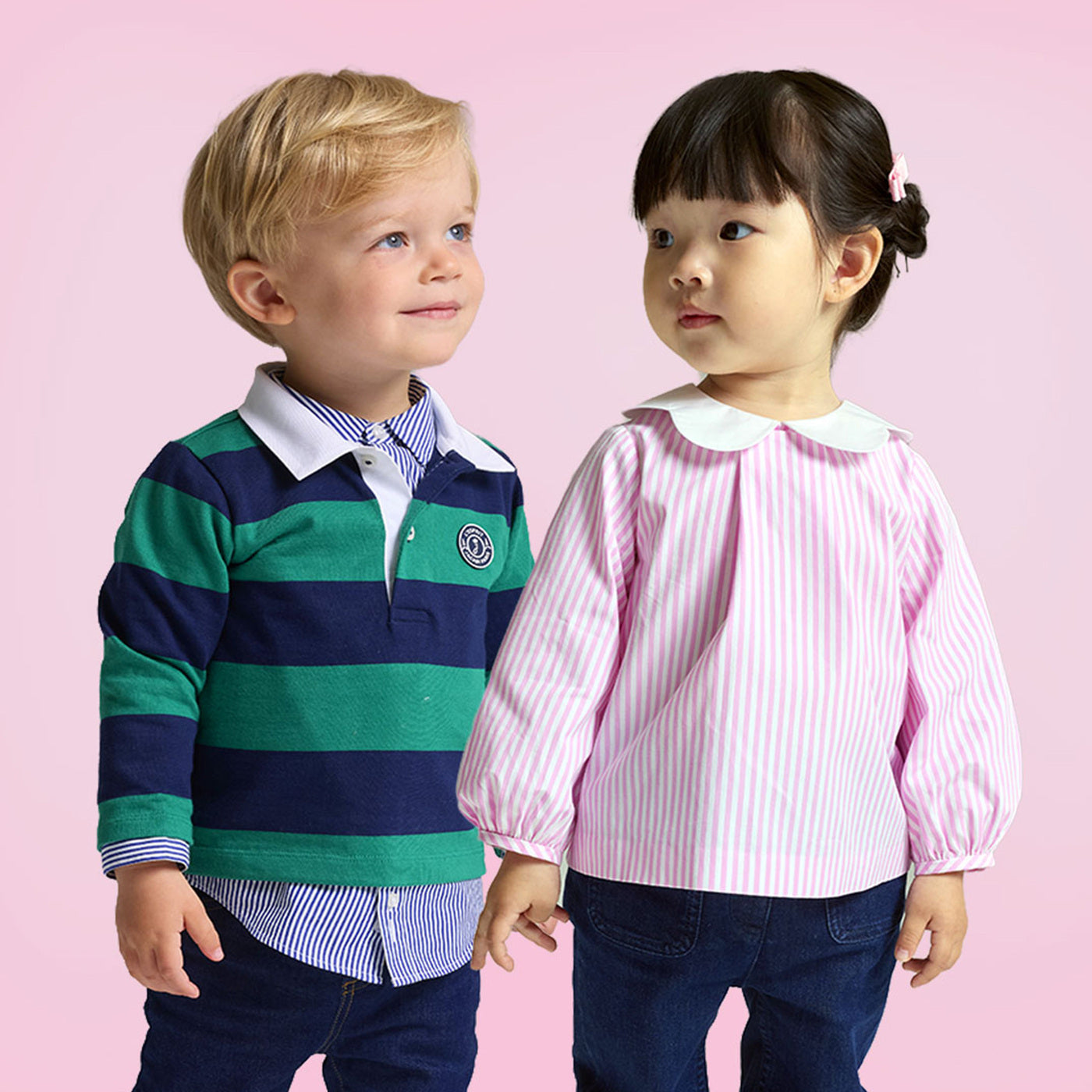 Baby girl striped poplin blouse