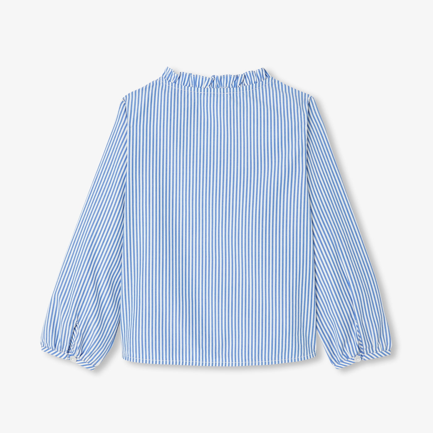 Striped popeline shirt for girls