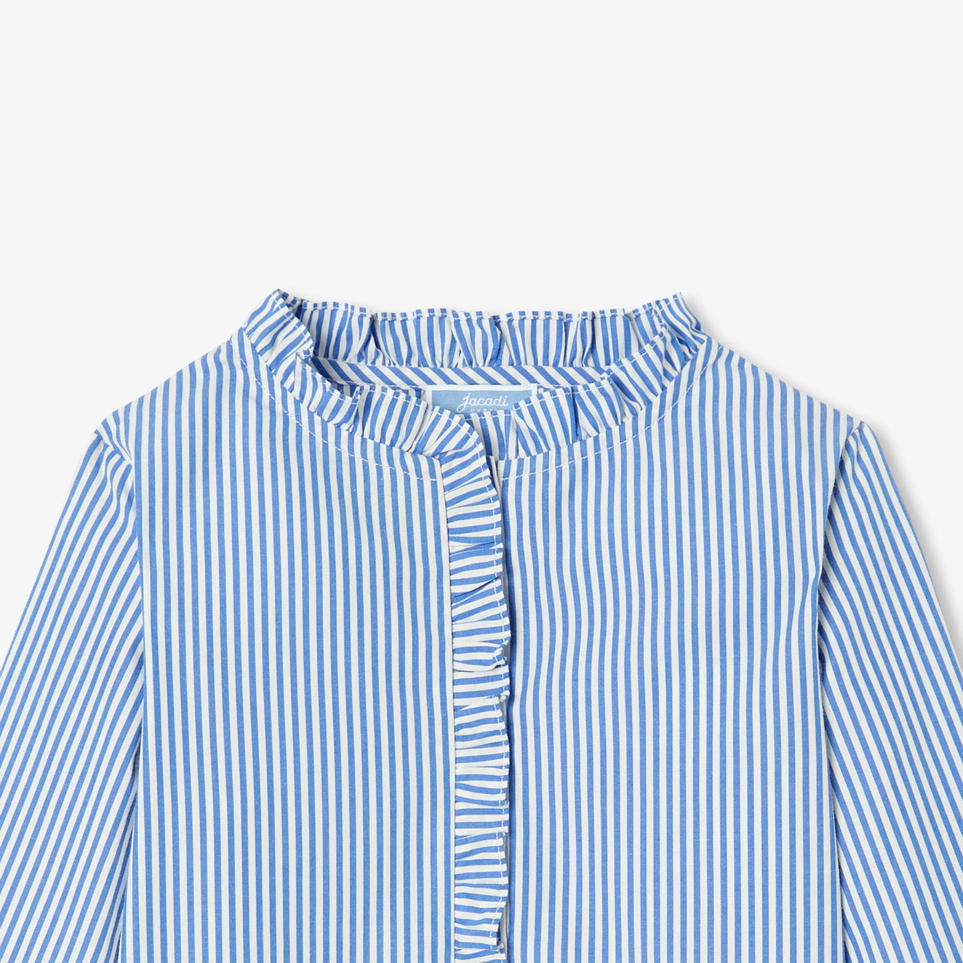 Striped popeline shirt for girls