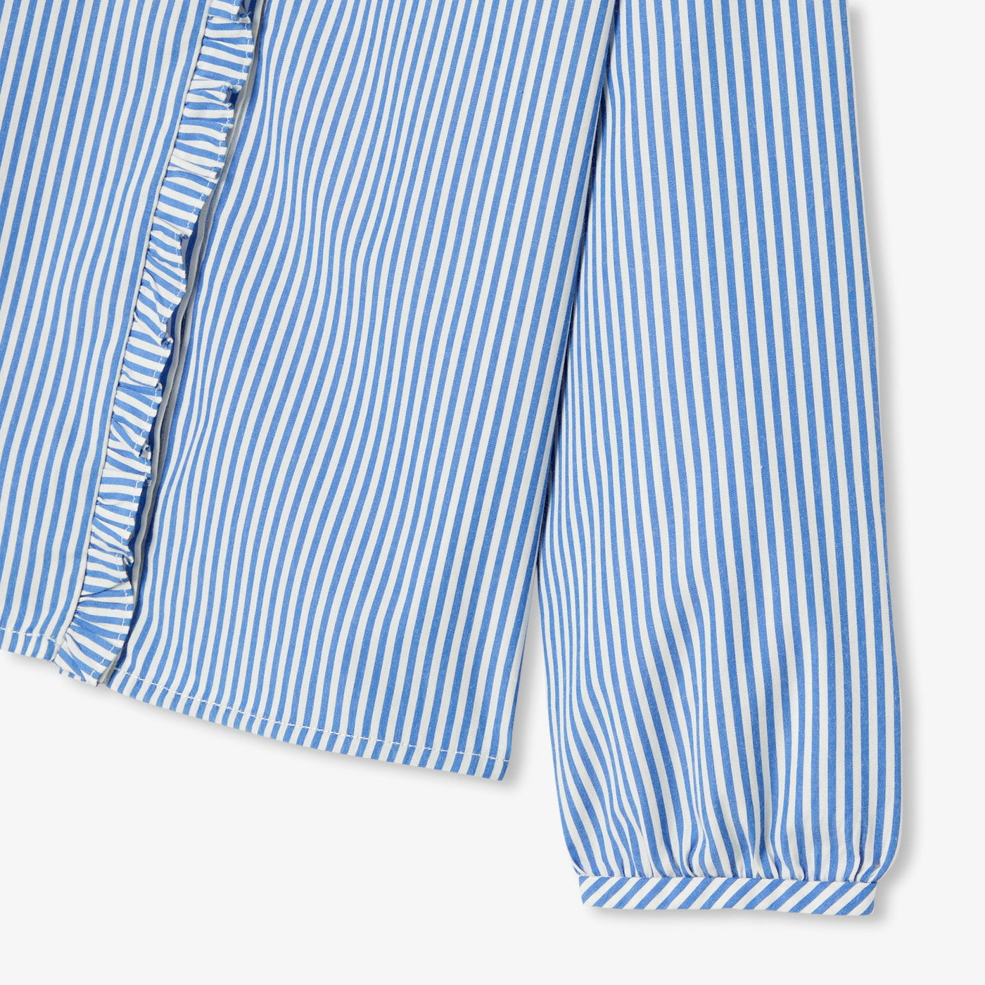 Striped popeline shirt for girls