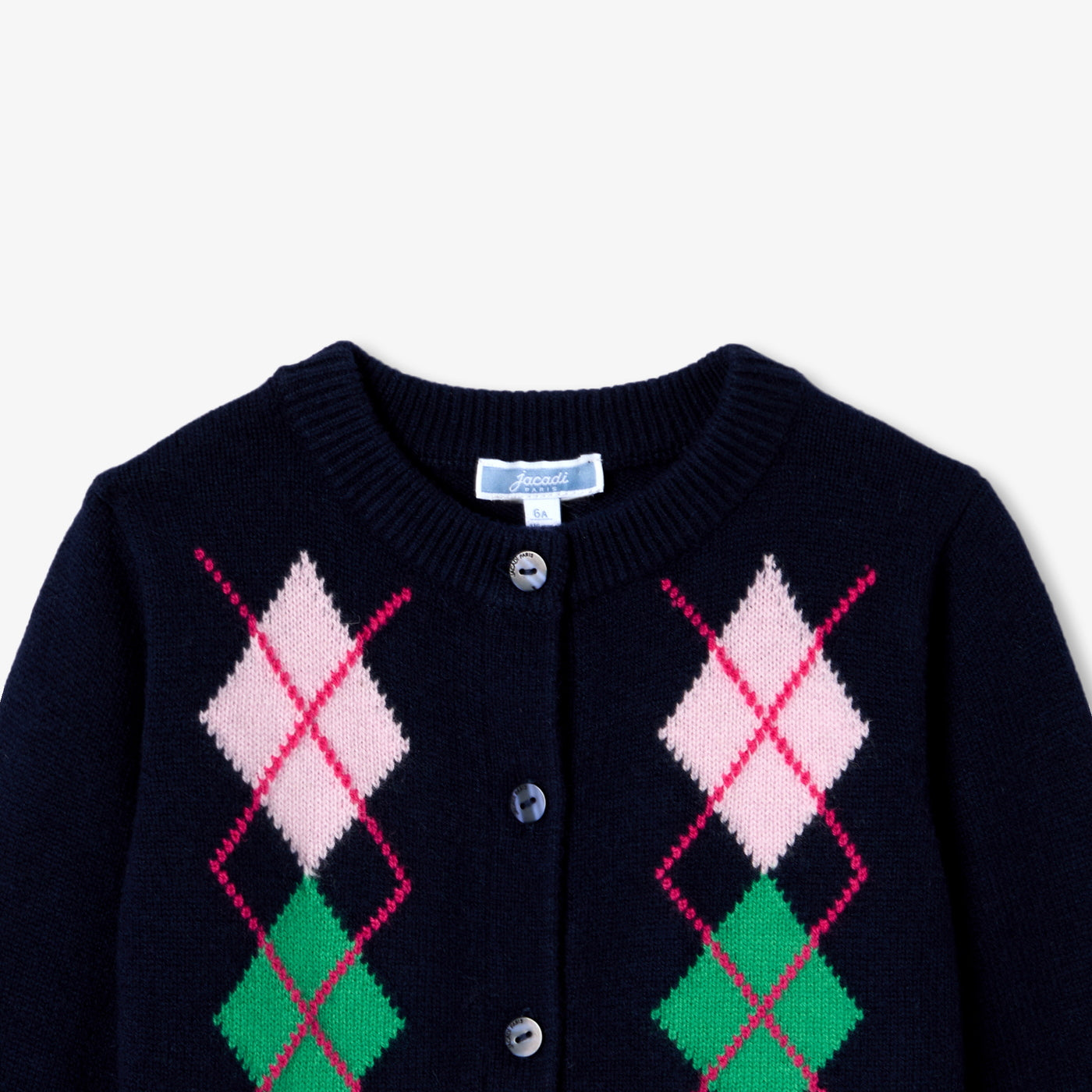 Girl argyle pattern cardigan