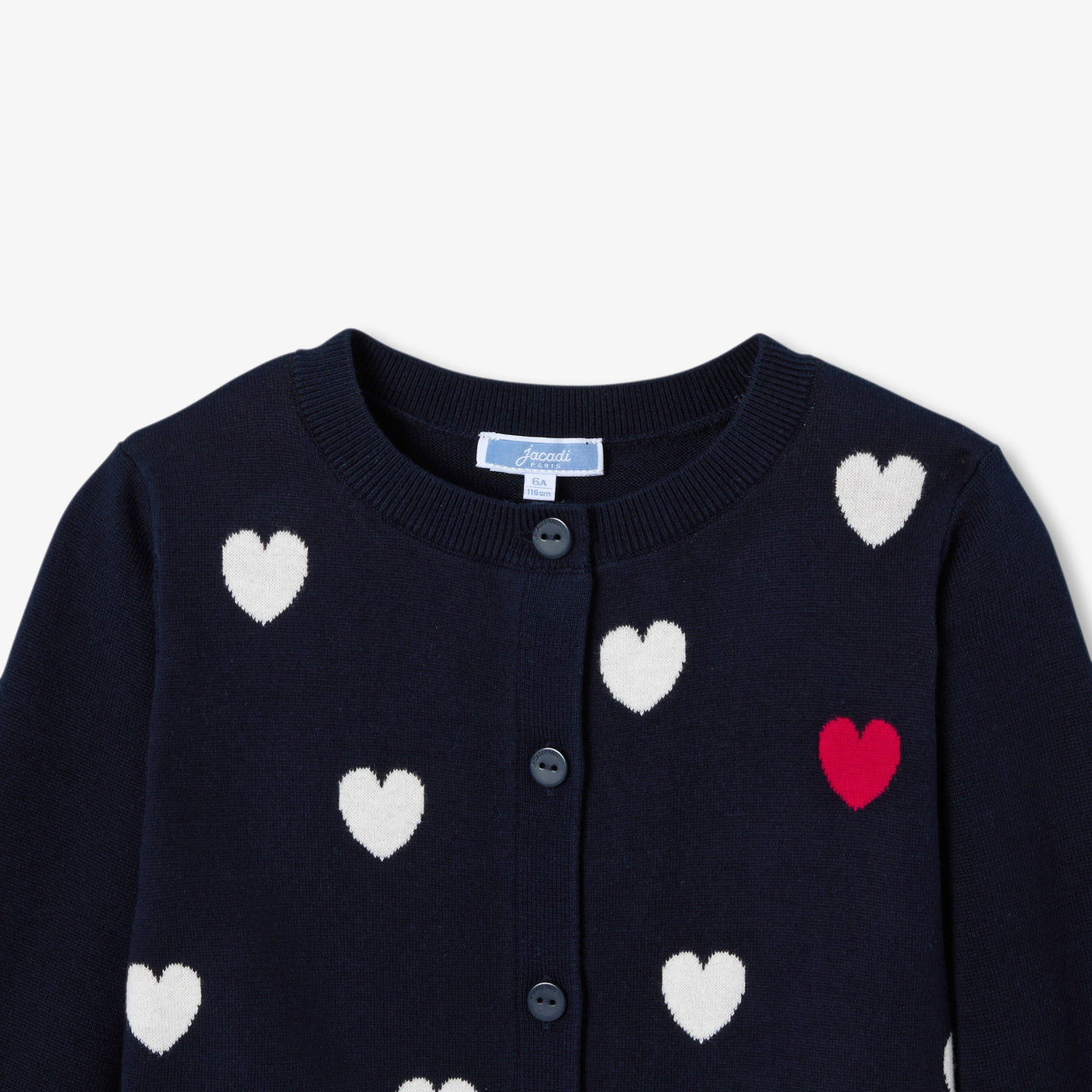 Girl heart jacquard cardigan