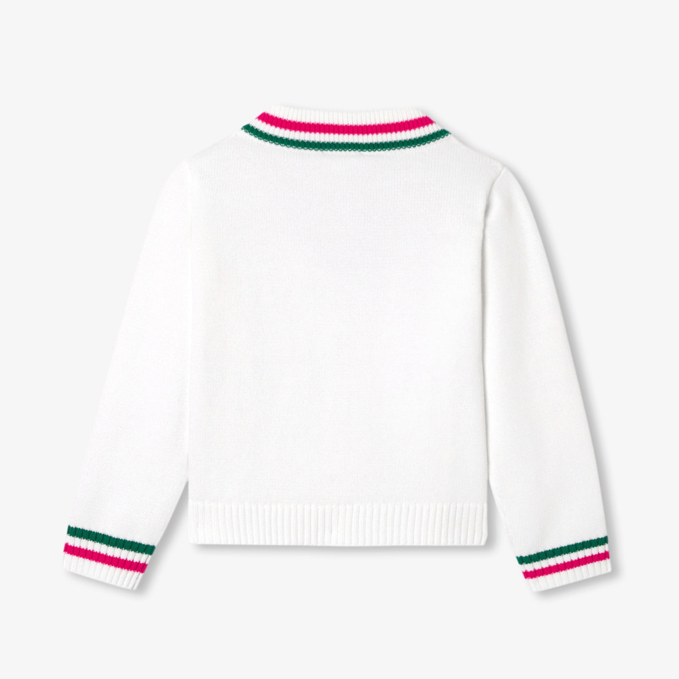 Girl cable-knit V-neck jumper