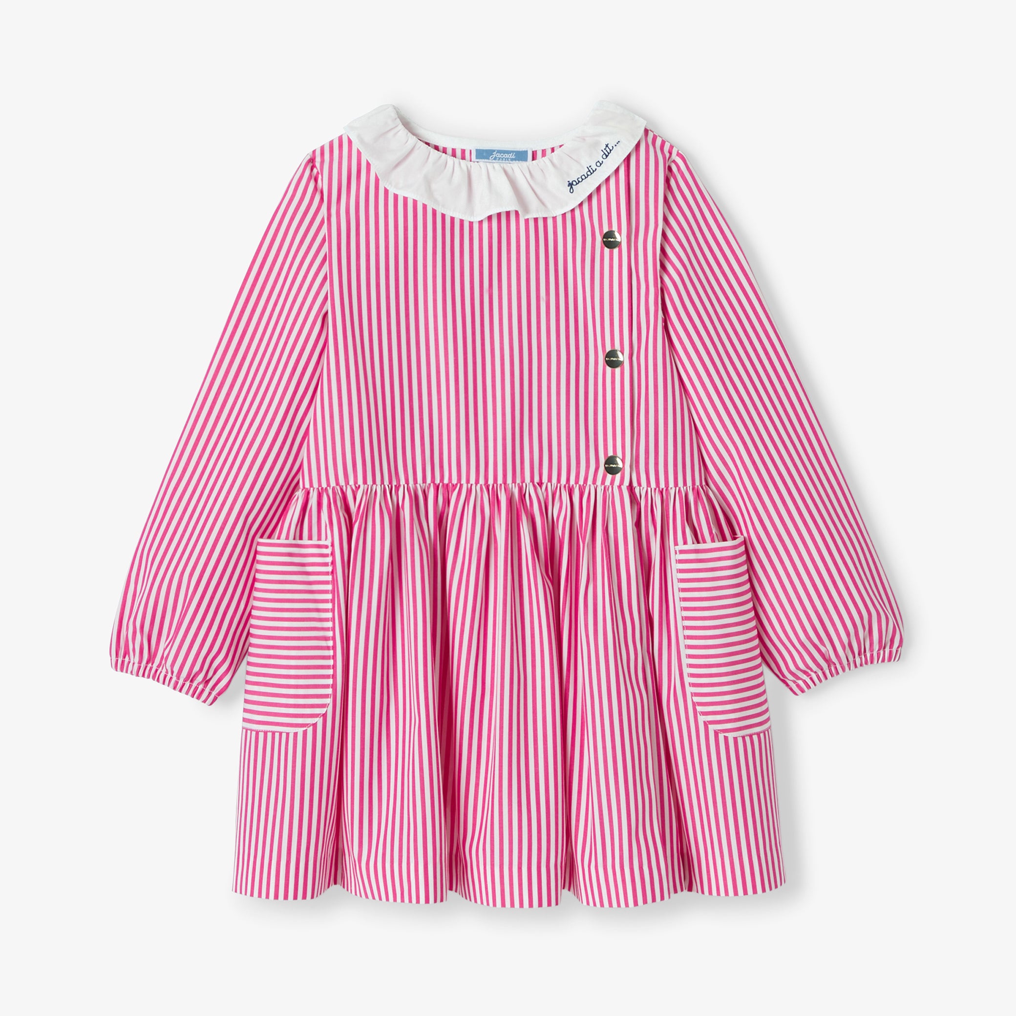 Girl striped pinafore