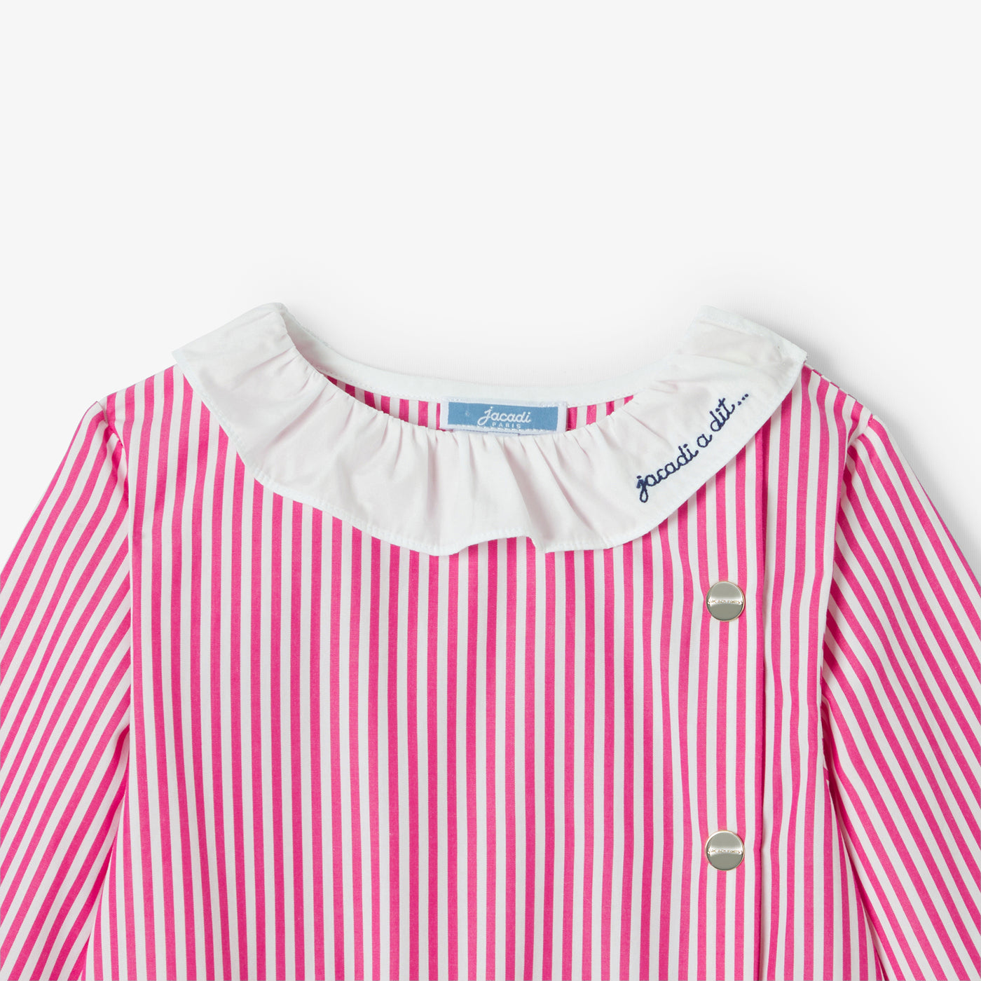 Girl striped pinafore