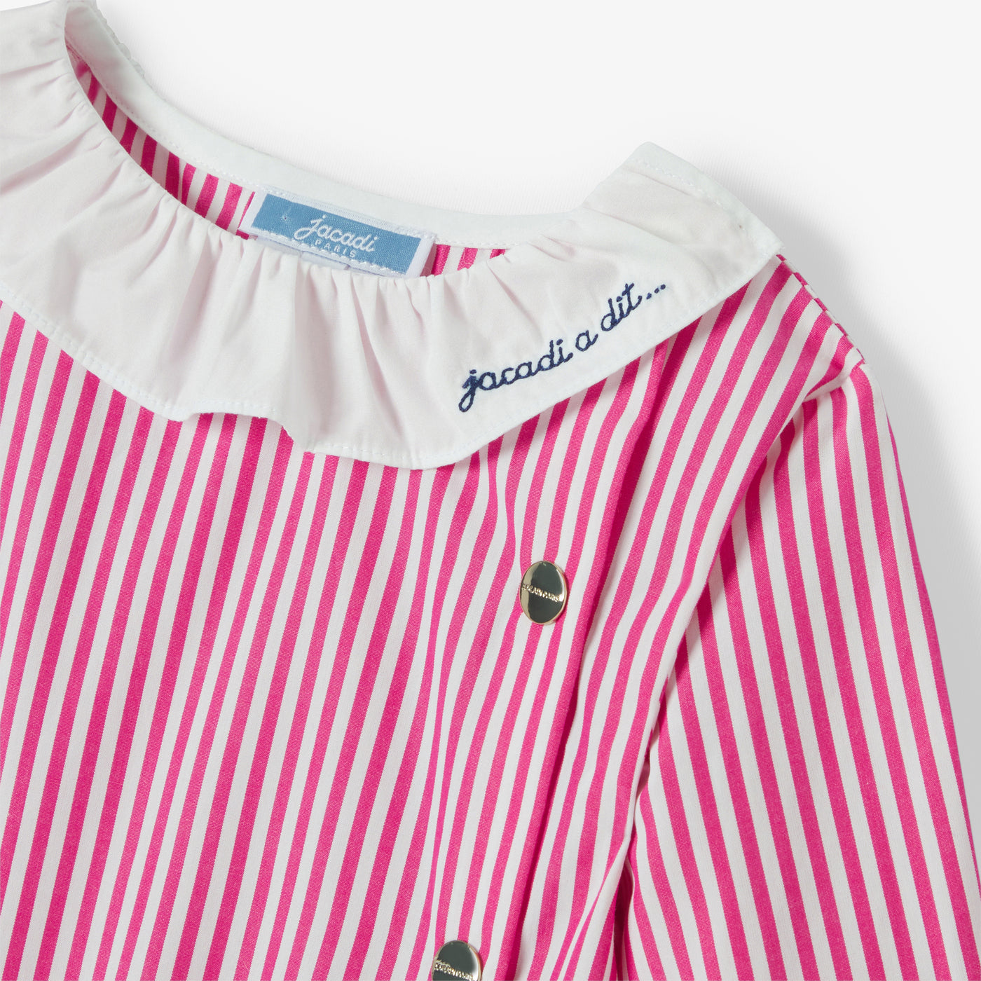 Girl striped pinafore