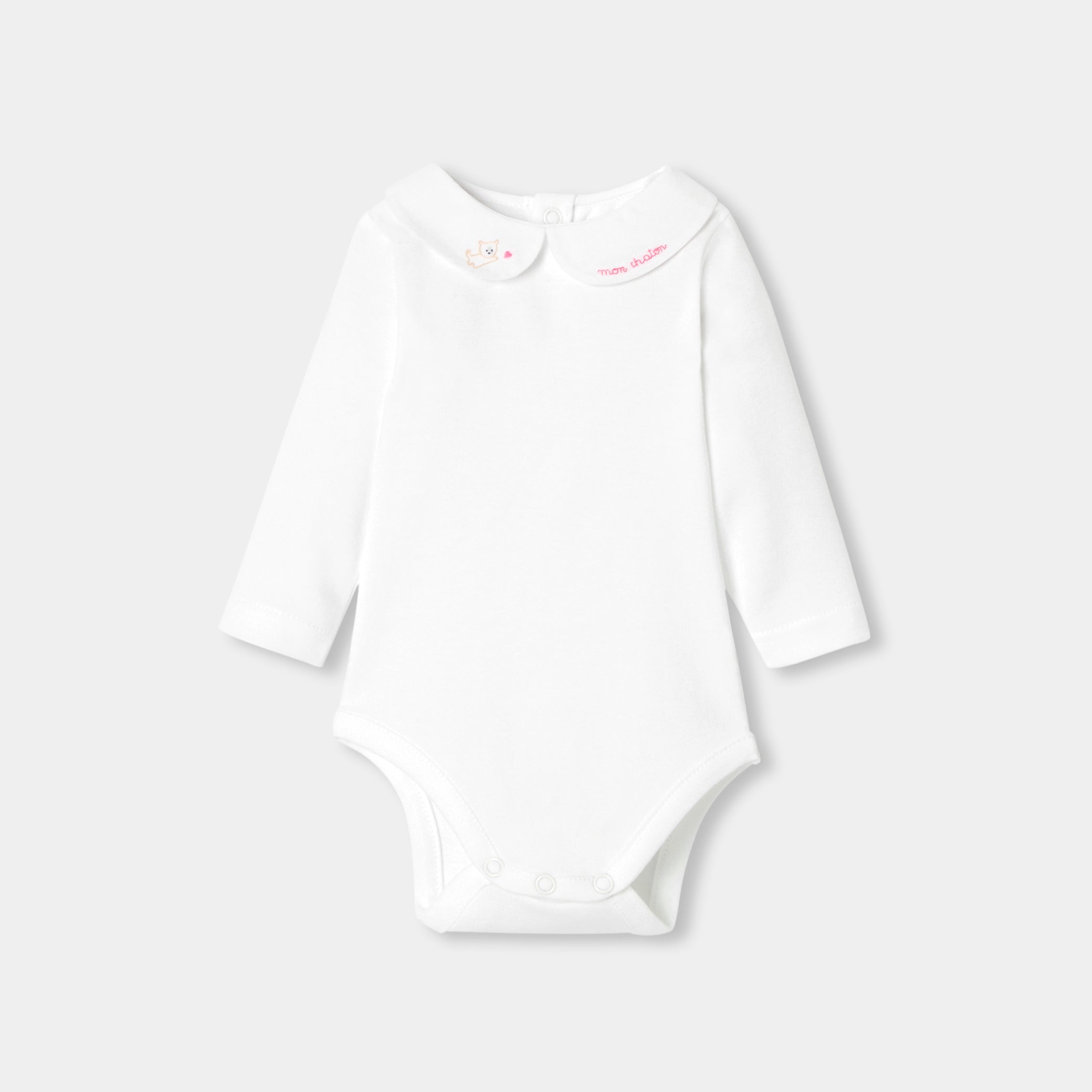Baby girl long-sleeved cotton bodysuit