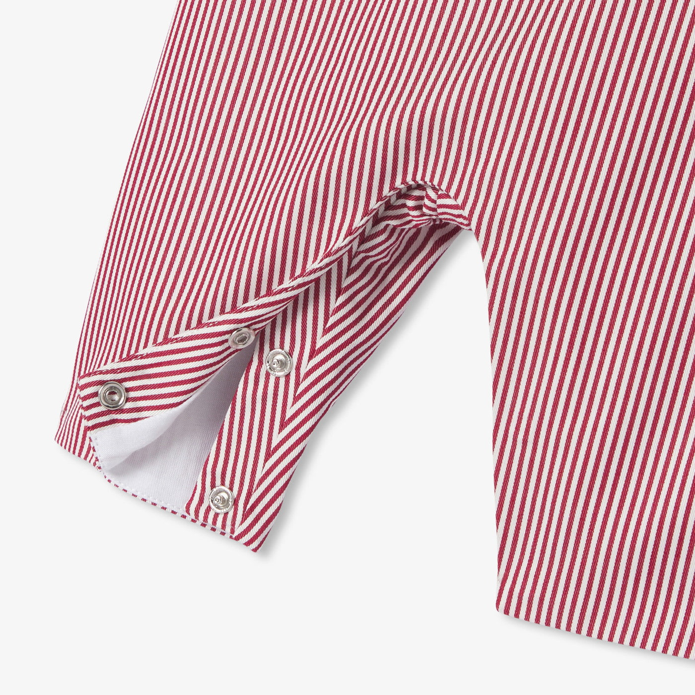 Baby boy striped twill overalls