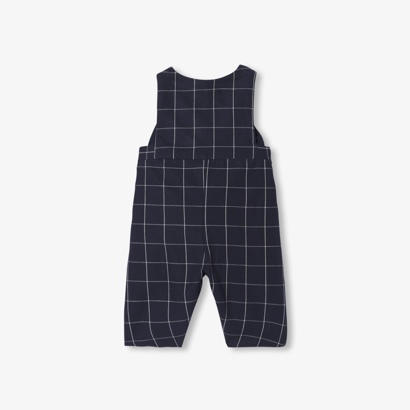 Baby boy checked overalls