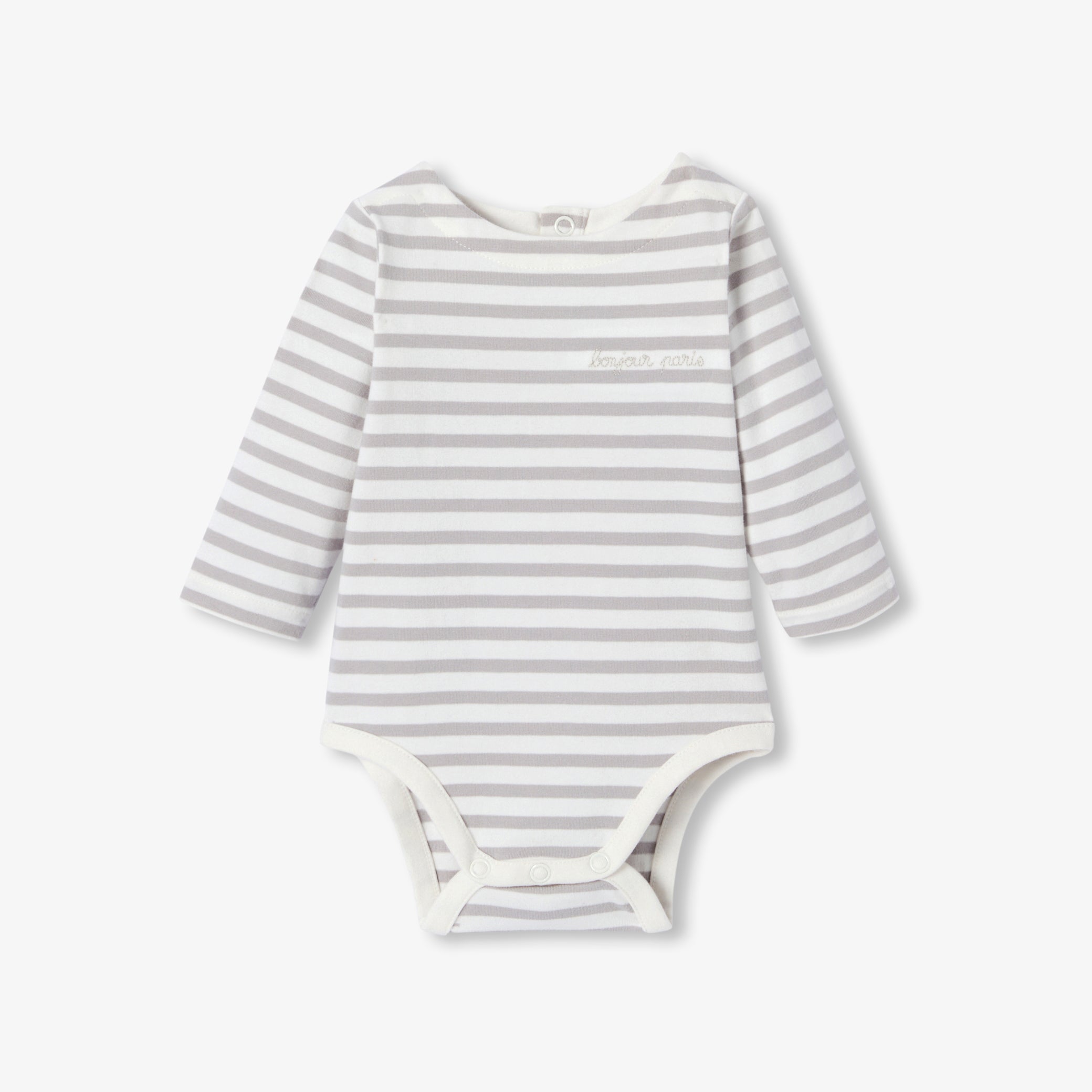 Baby striped long-sleeved bodysuit
