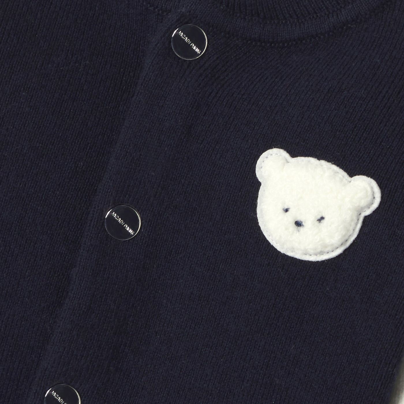 Baby boy varsity-style knitted cardigan