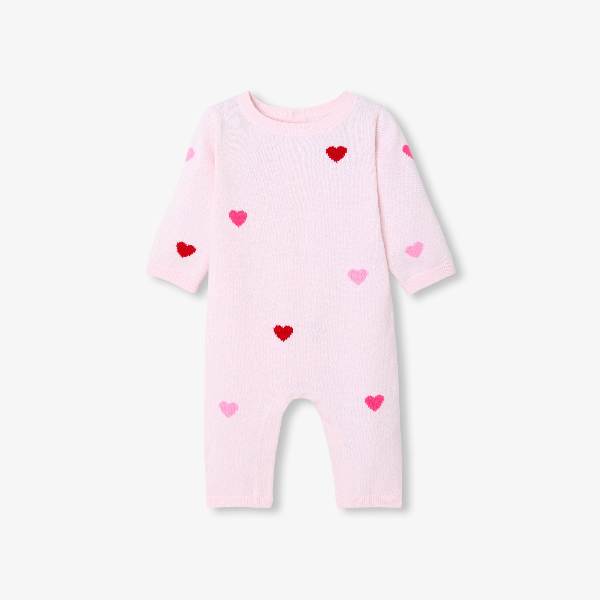 Baby girl cotton long-sleeve jumpsuit