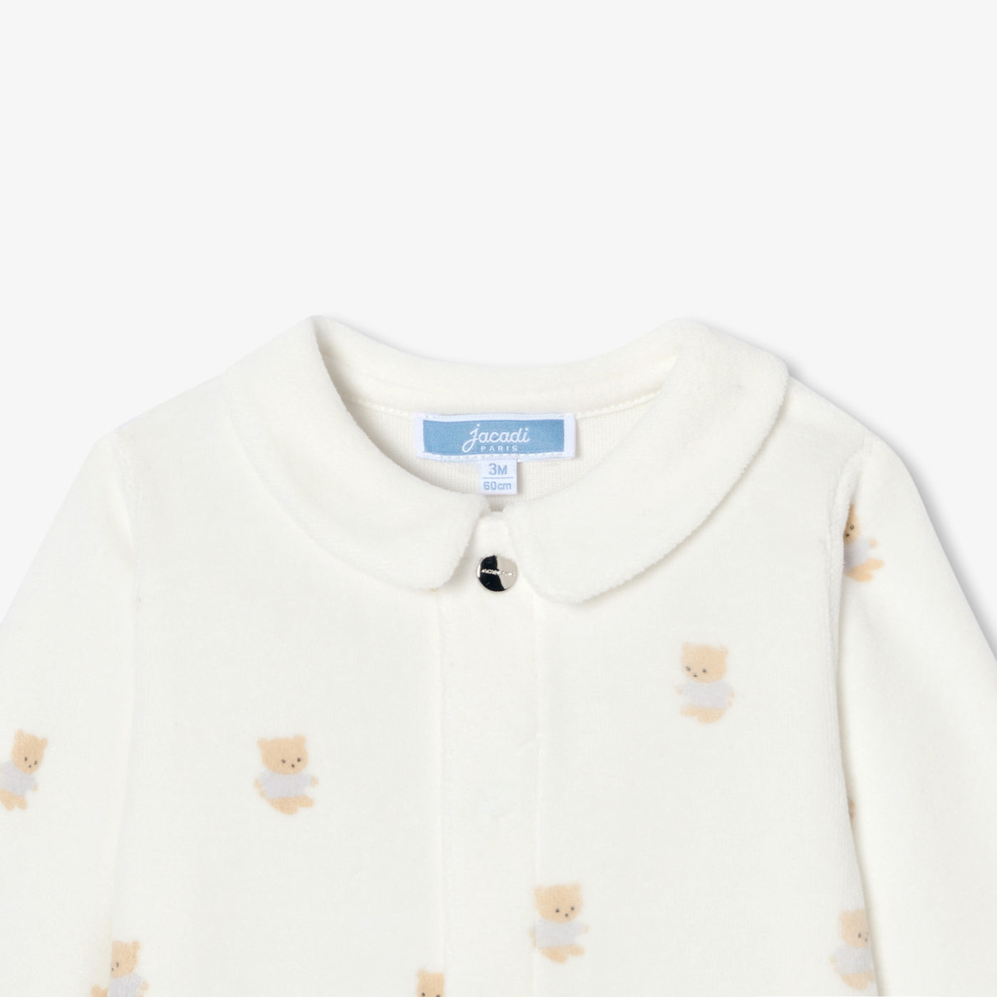 Baby velvet pyjamas with bear motif