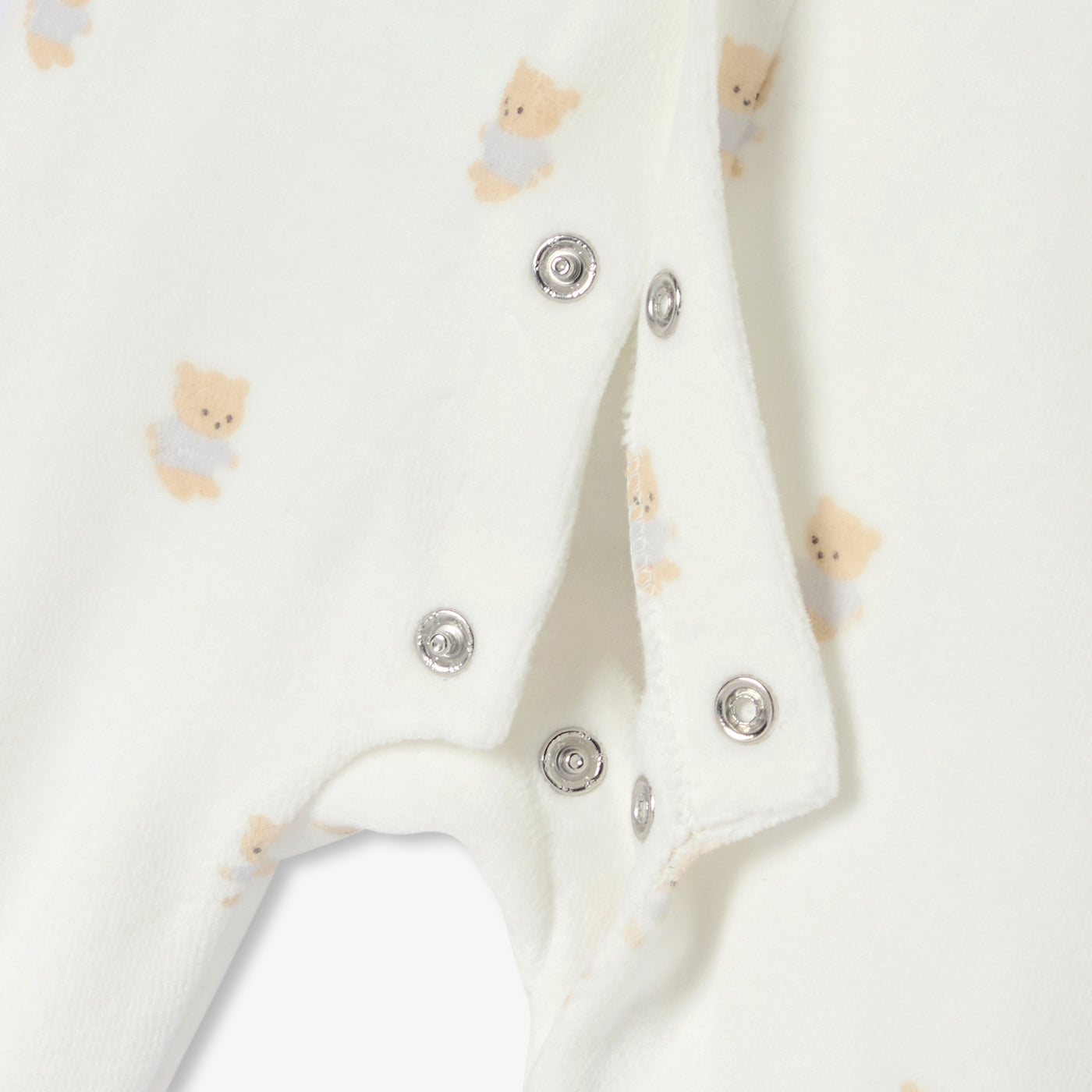 Baby velvet pyjamas with bear motif