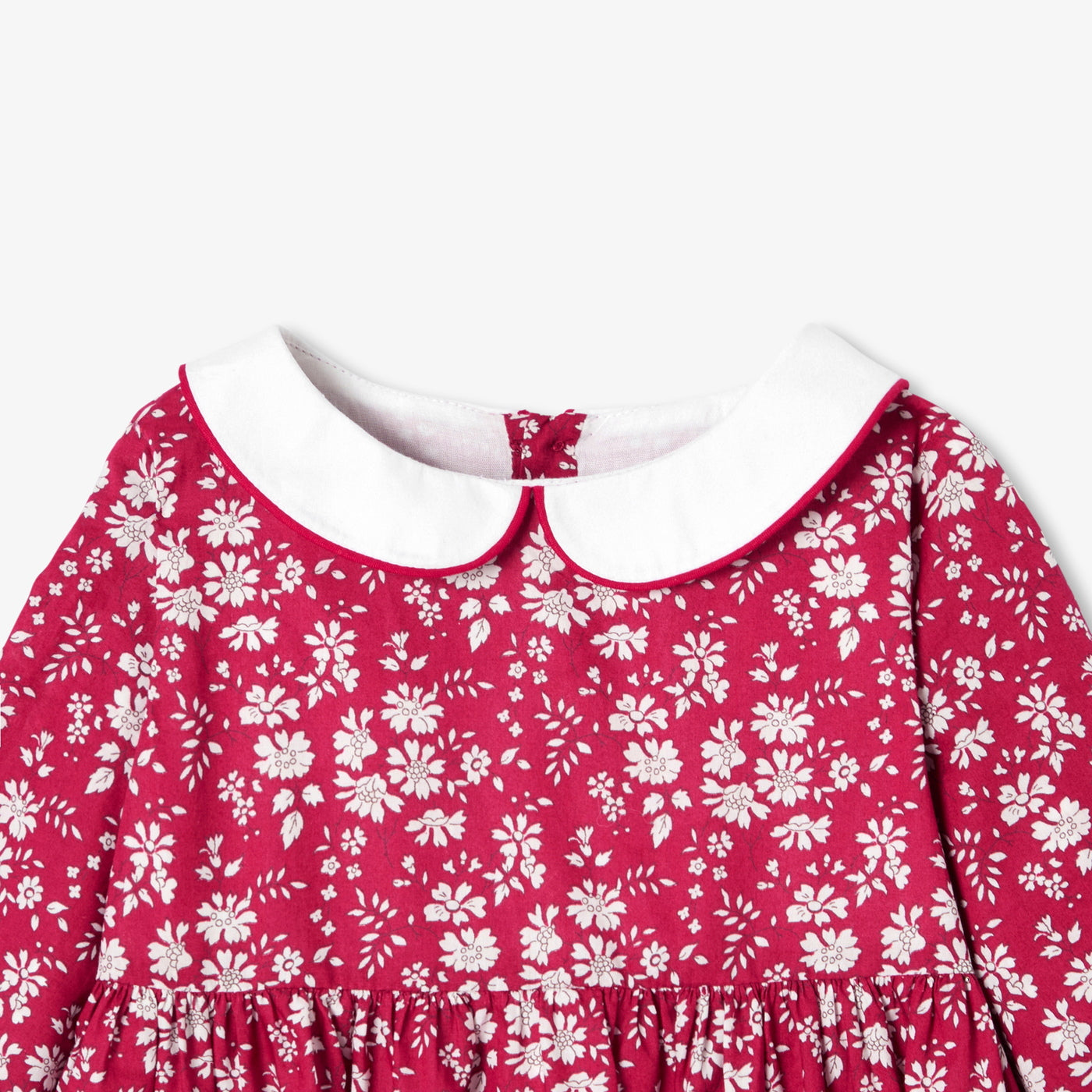 Baby girl long-sleeved dress in Liberty fabric