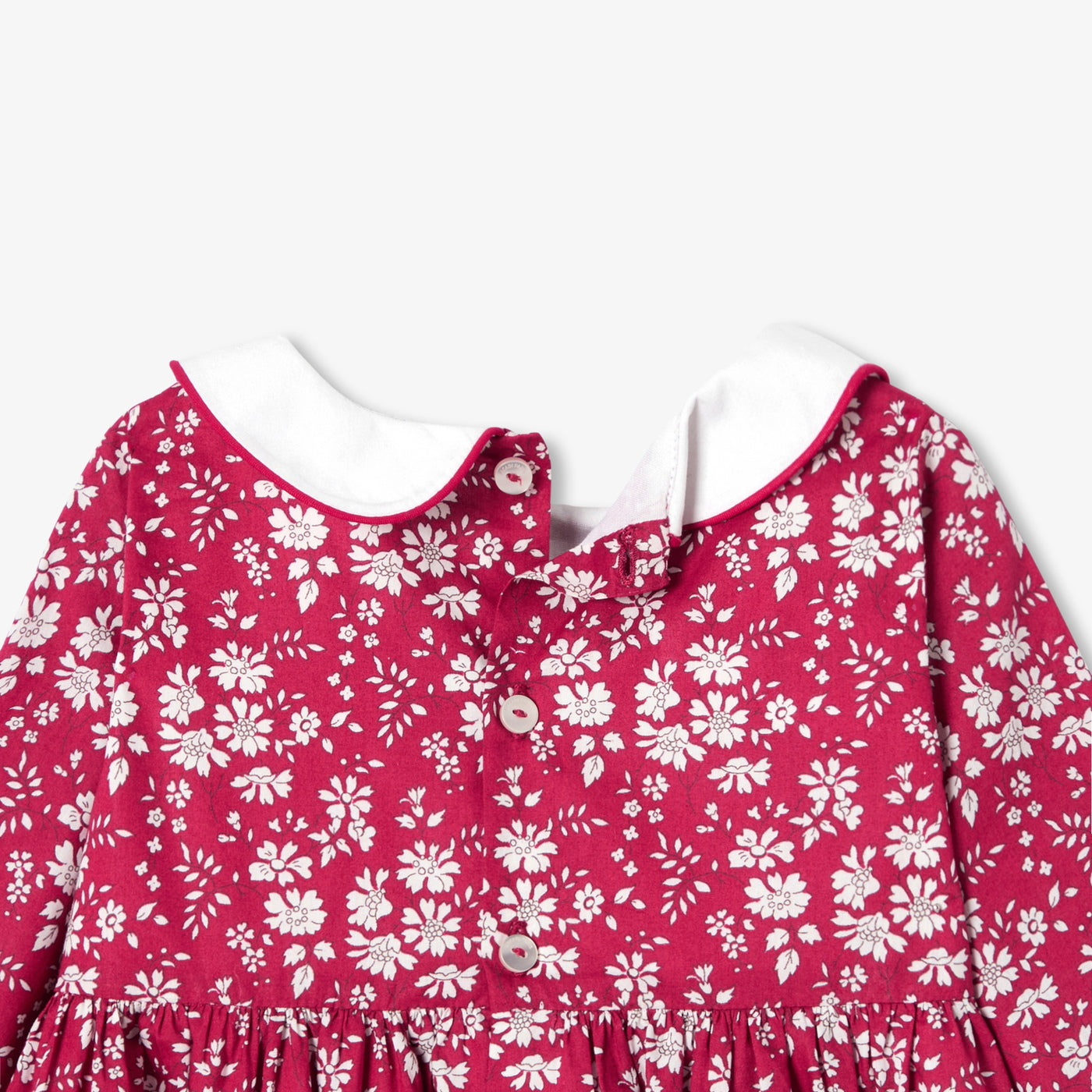 Baby girl long-sleeved dress in Liberty fabric