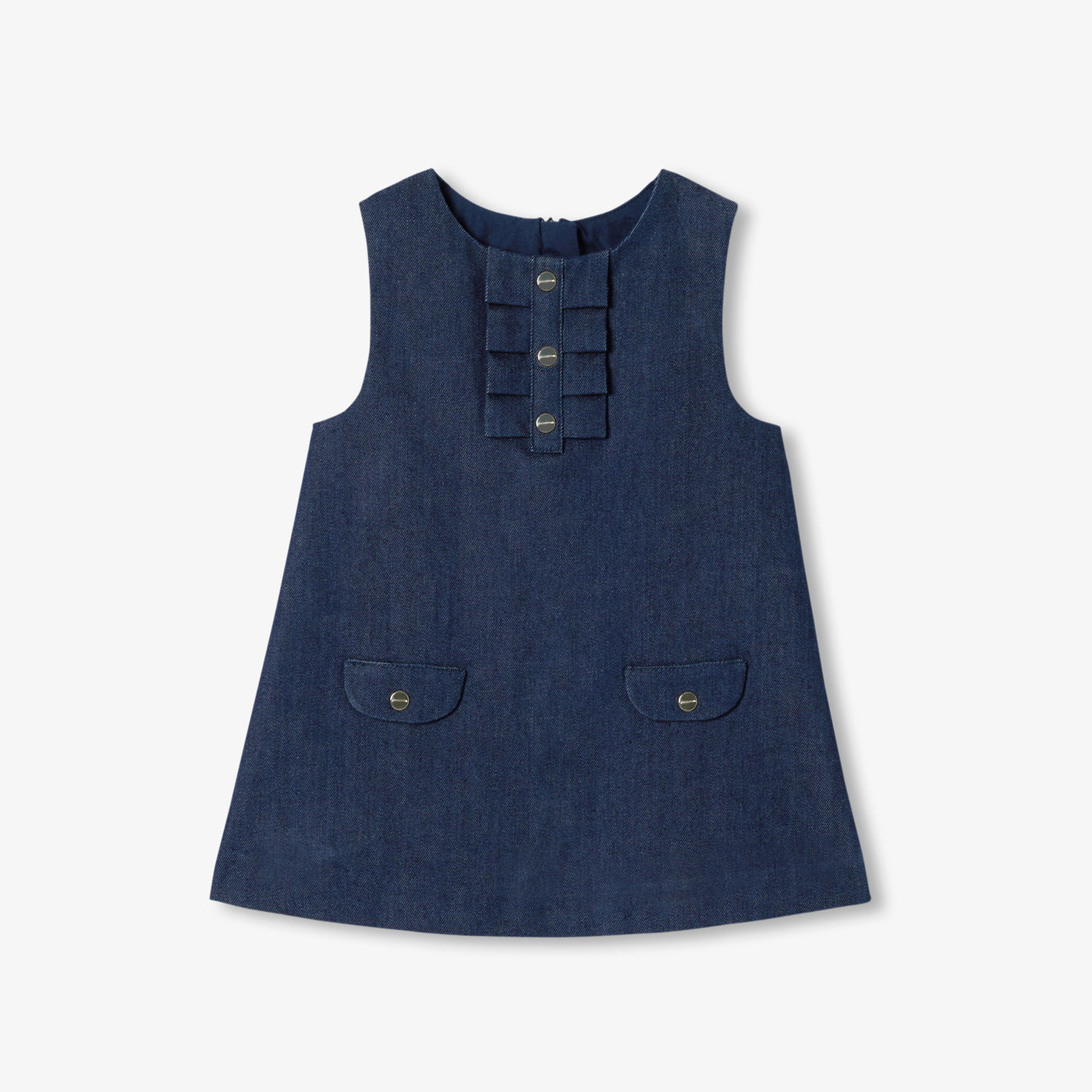 Baby girl denim pinafore dress
