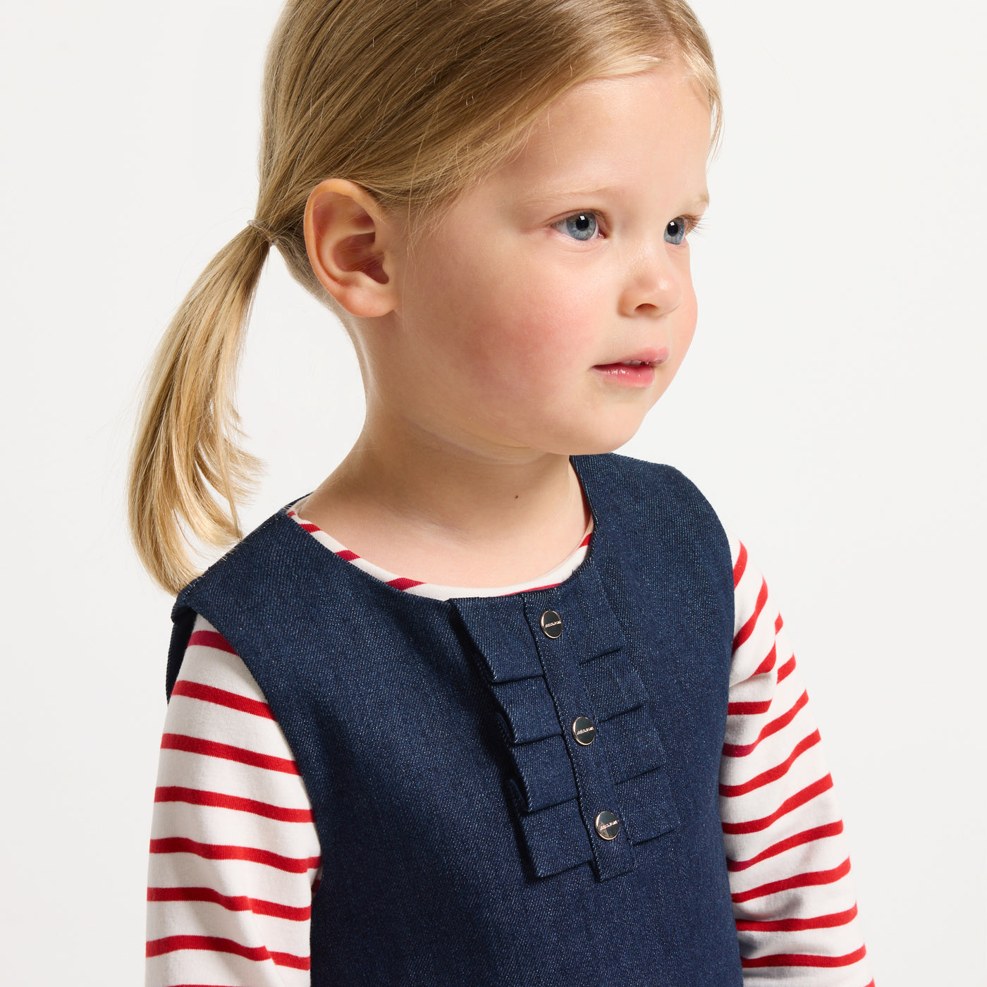 Baby girl denim pinafore dress