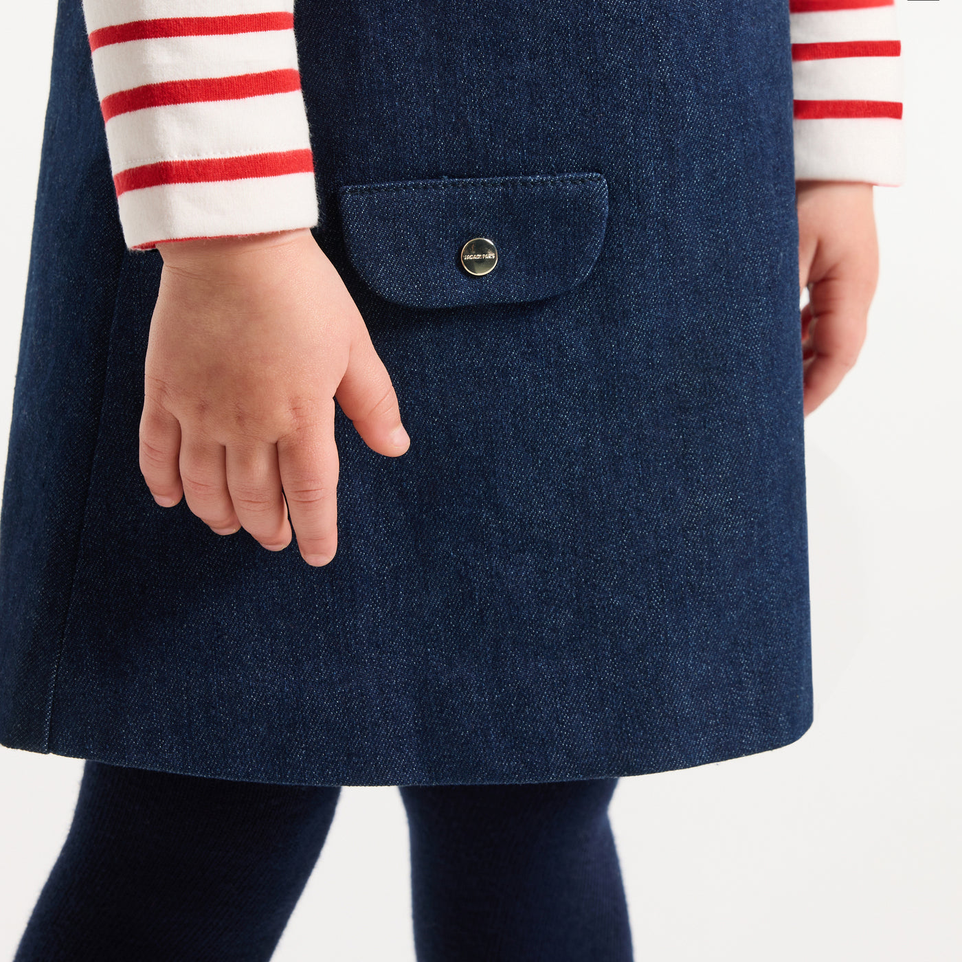 Baby girl denim pinafore dress