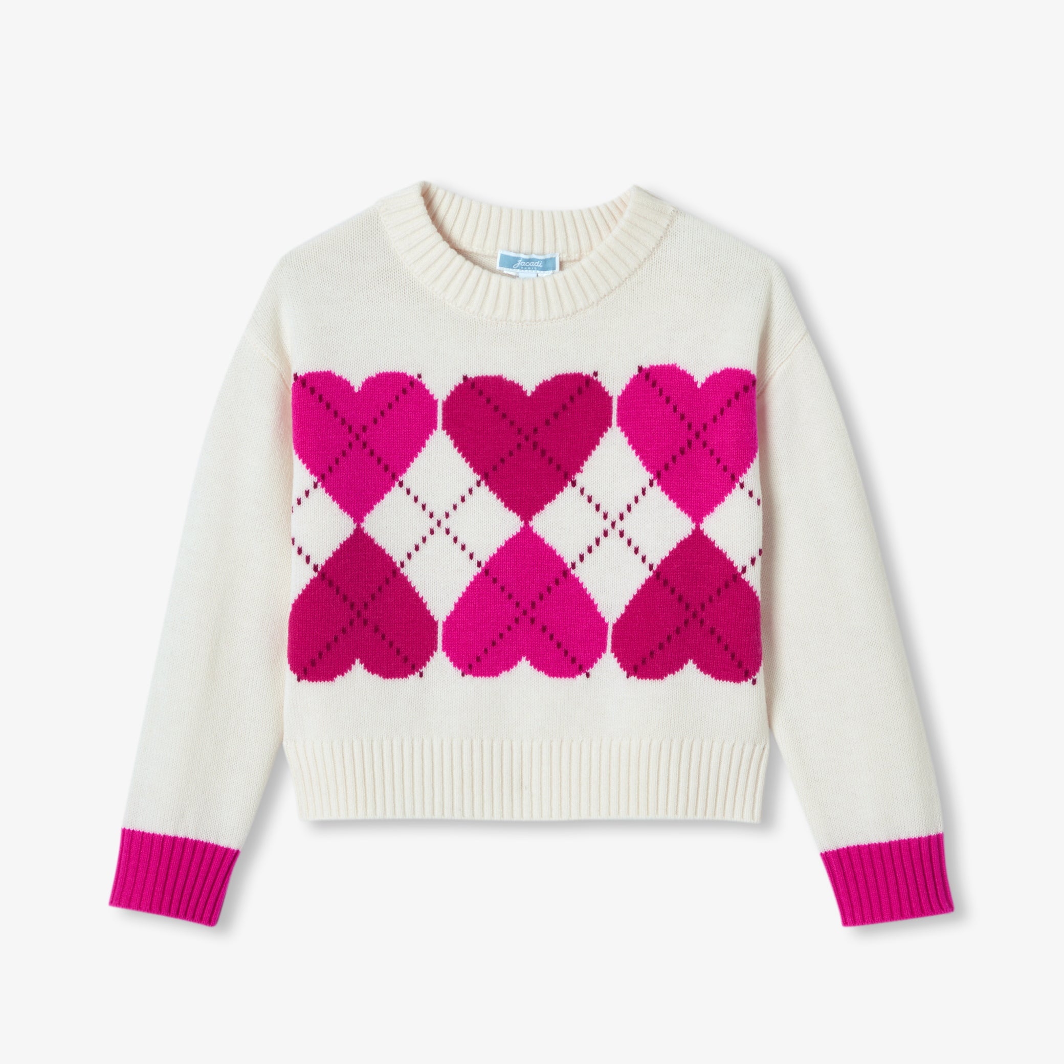 Girl jacquard heart jumper