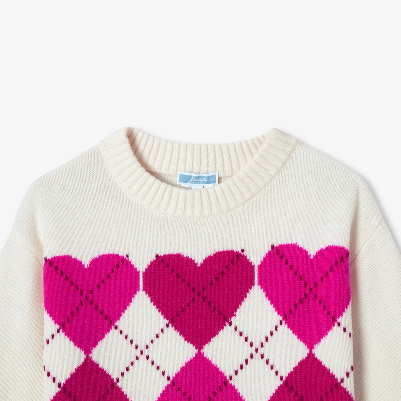 Girl jacquard heart jumper