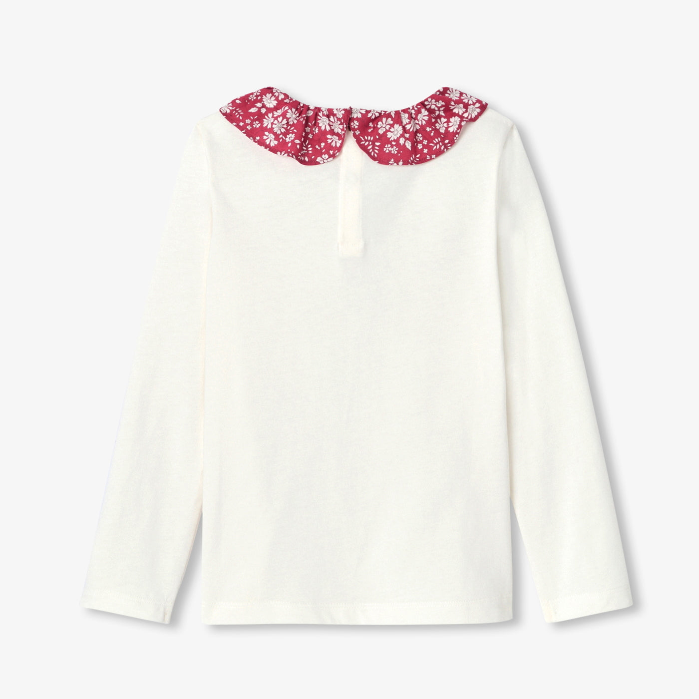 Girl T-shirt with Liberty fabric collar