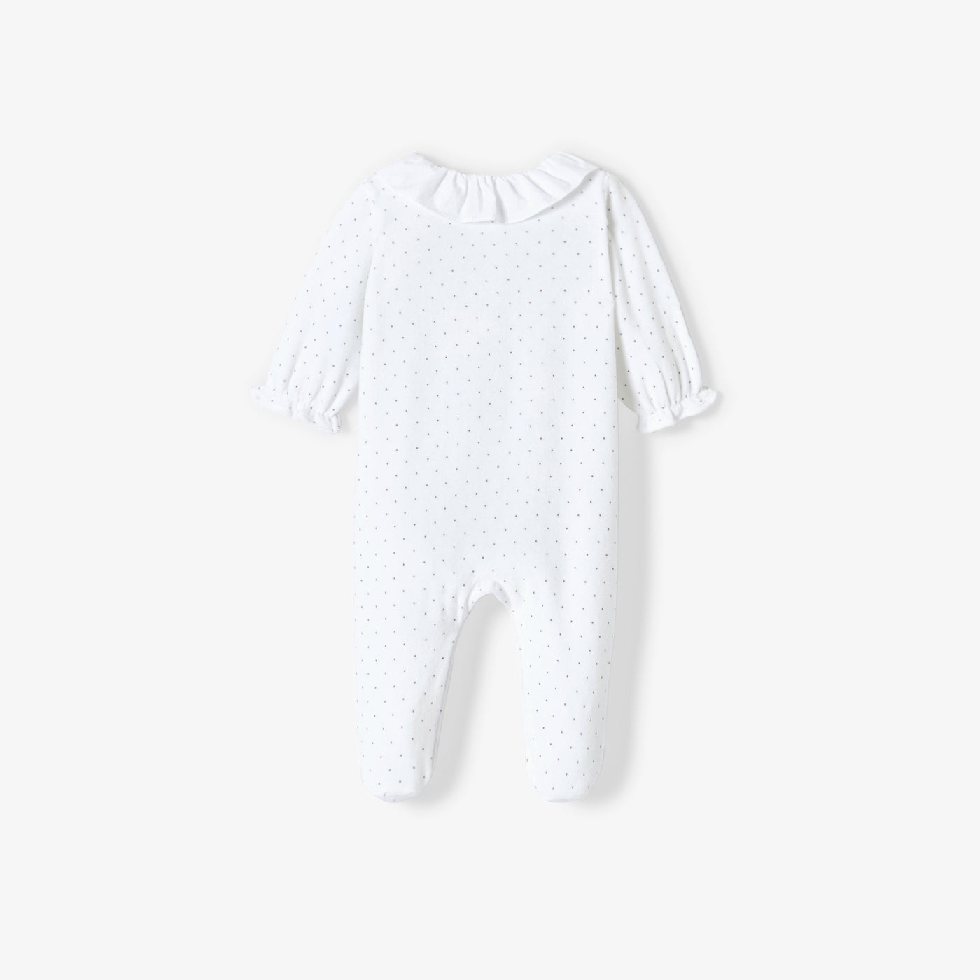 Baby girl polka dot velvet pyjamas