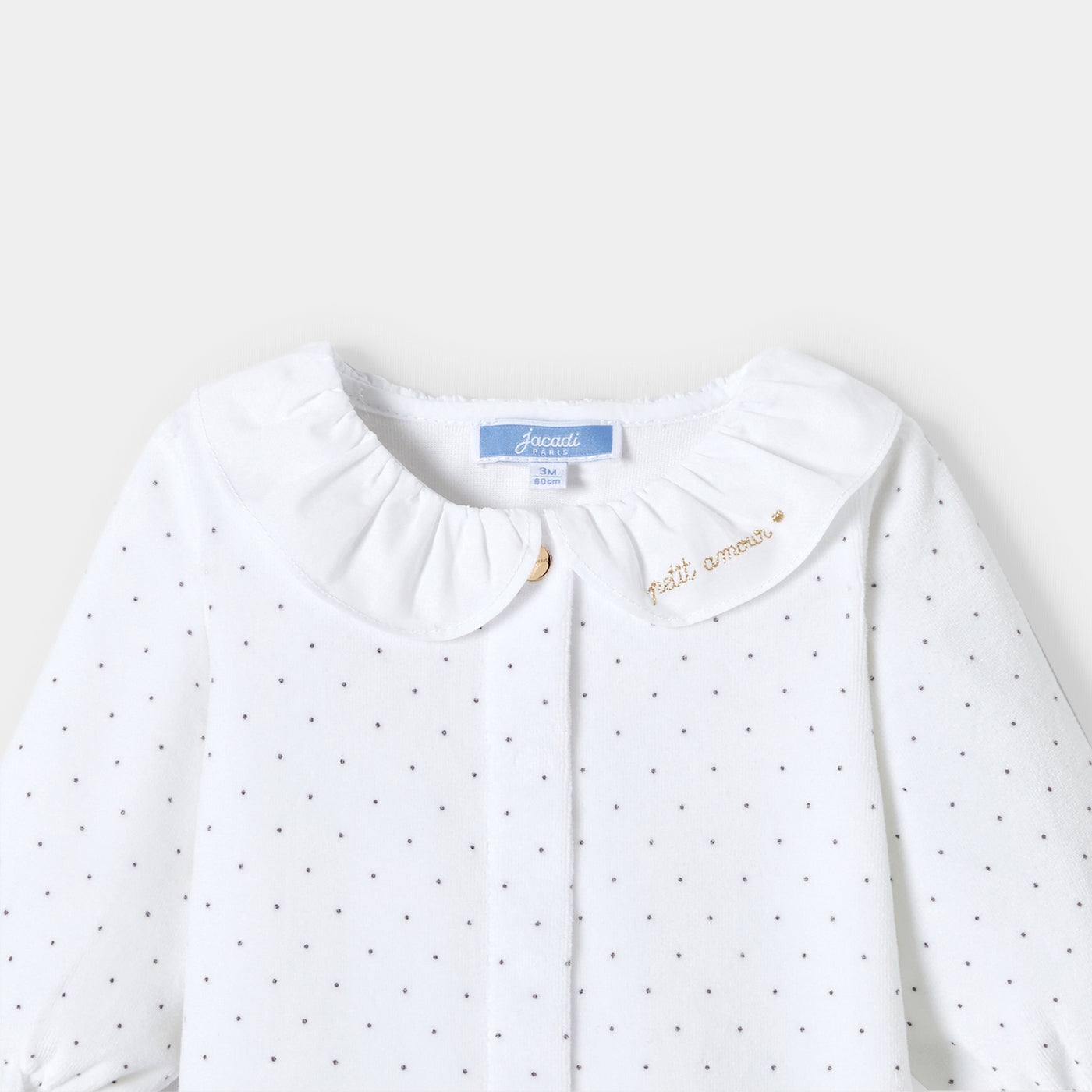 Baby girl polka dot velvet pyjamas