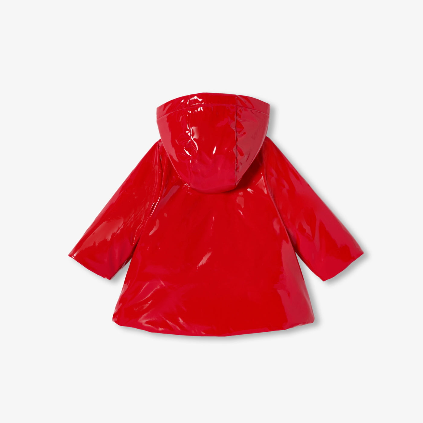 Baby girl glossy patent raincoat