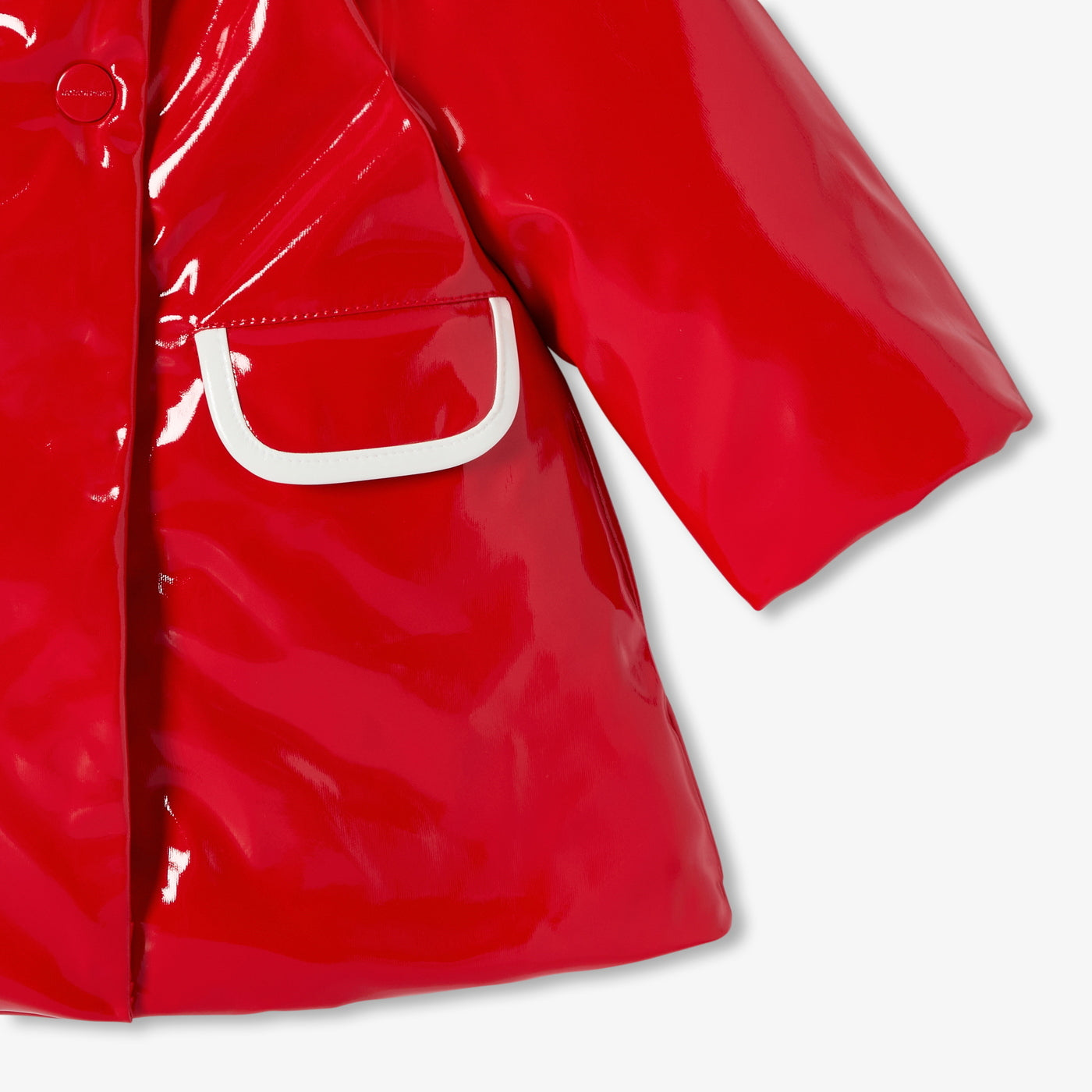 Baby girl glossy patent raincoat
