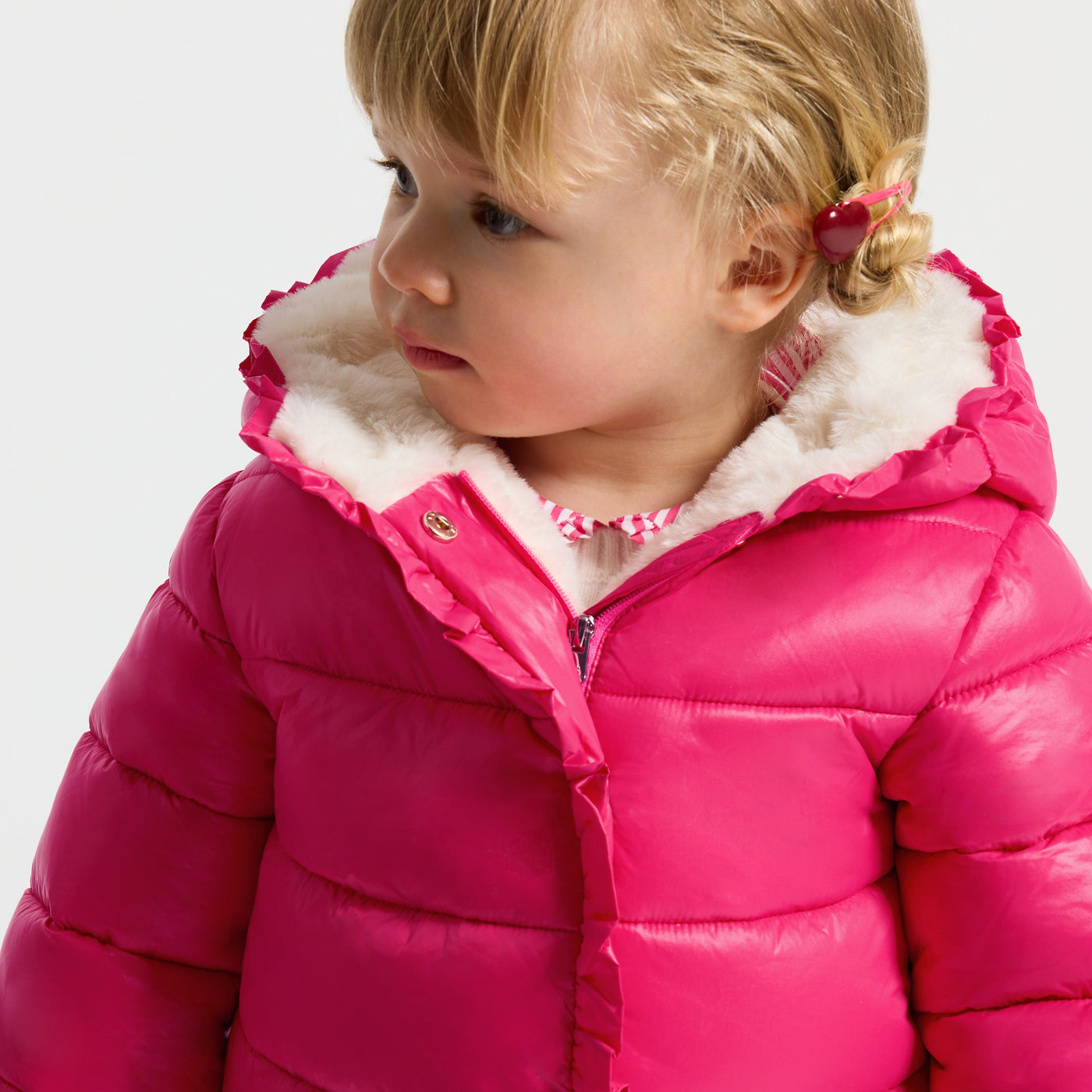 Baby girl satin padded jacket