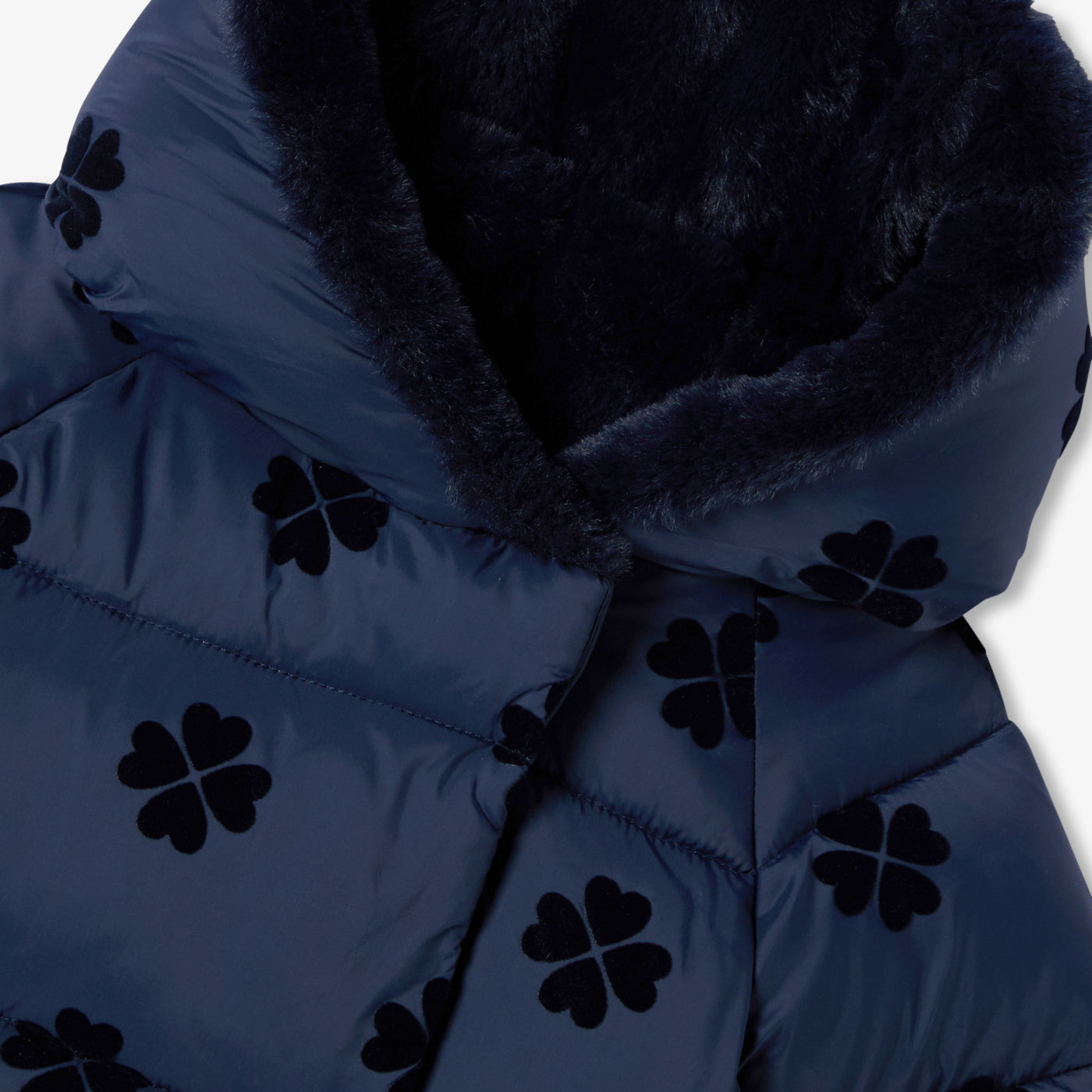 Baby girl flocked padded jacket