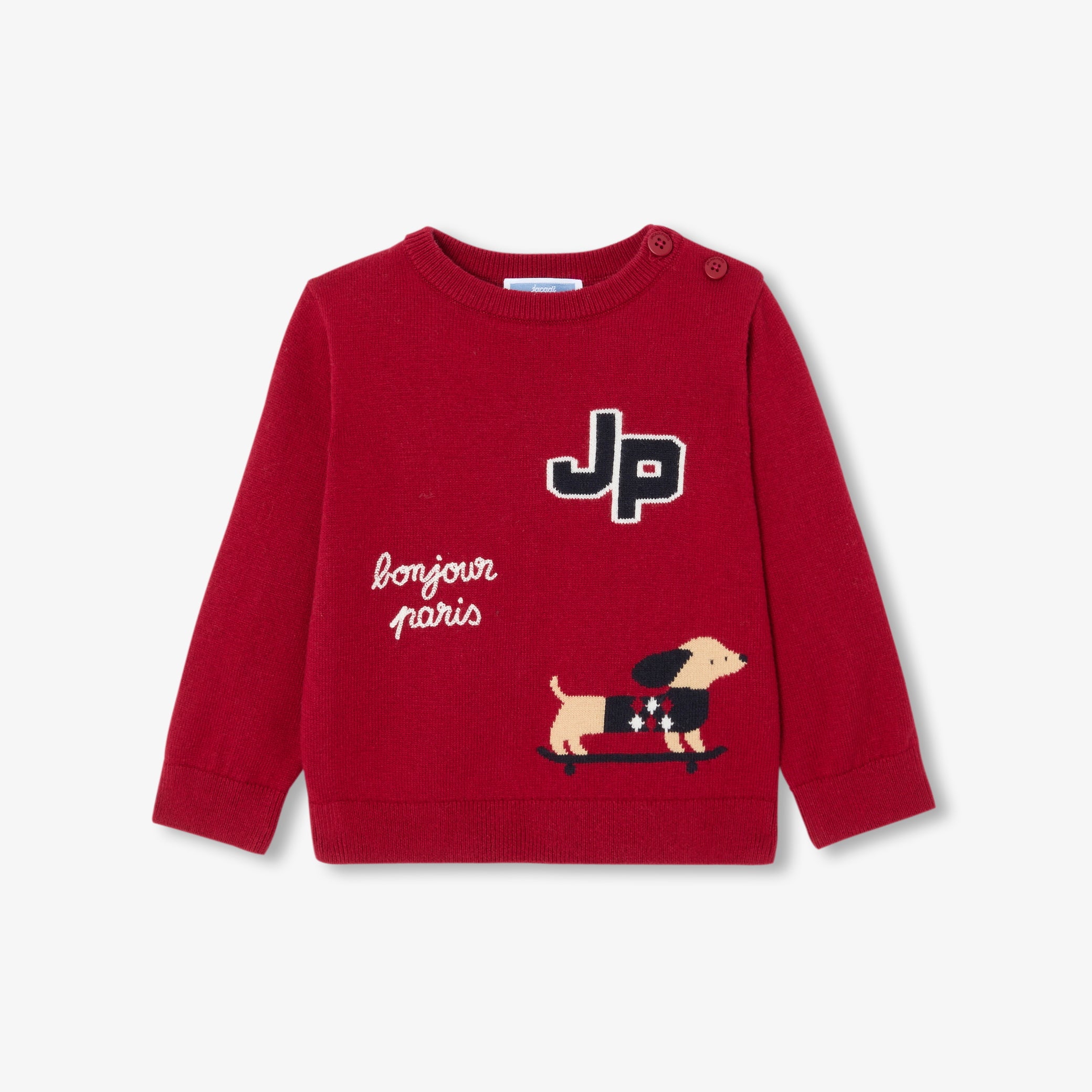Baby boy cotton and wool jumper
