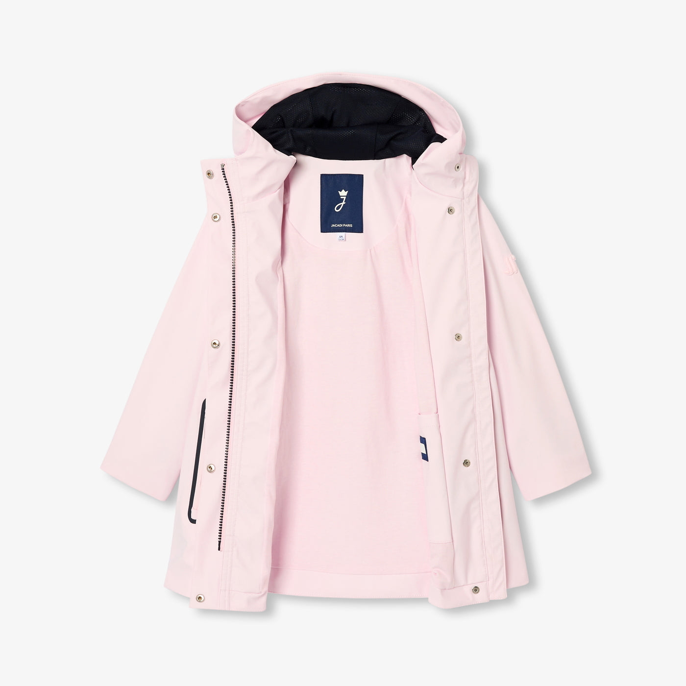 Girl water-repellent rubberized raincoat