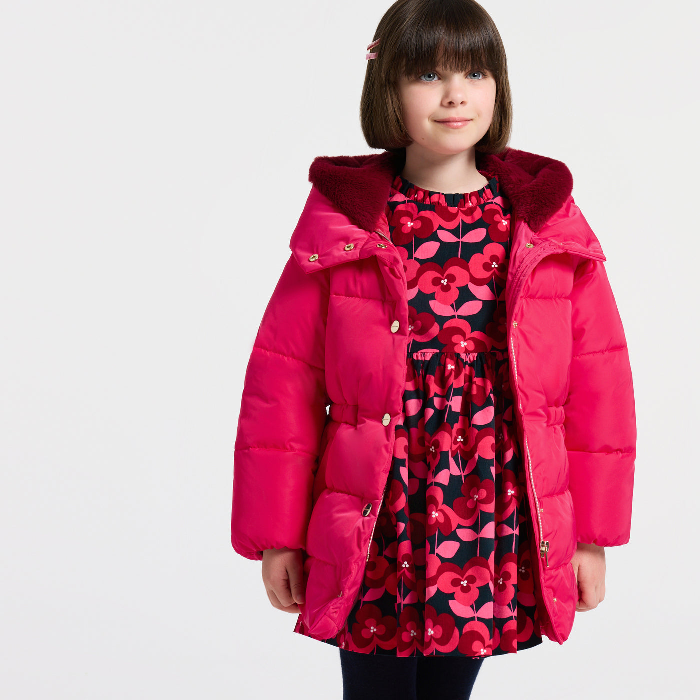 Girl long puffer jacket