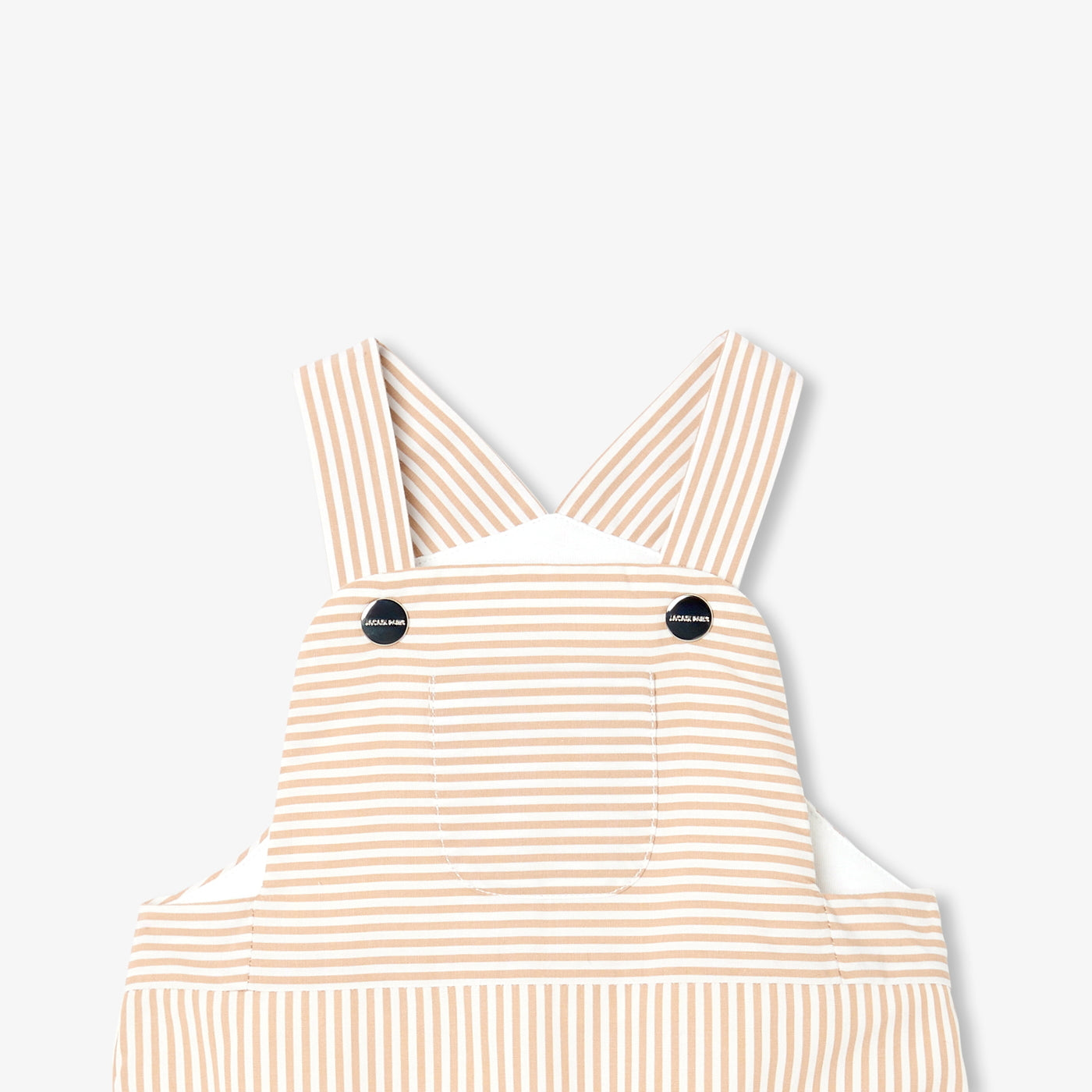 Baby striped poplin overalls