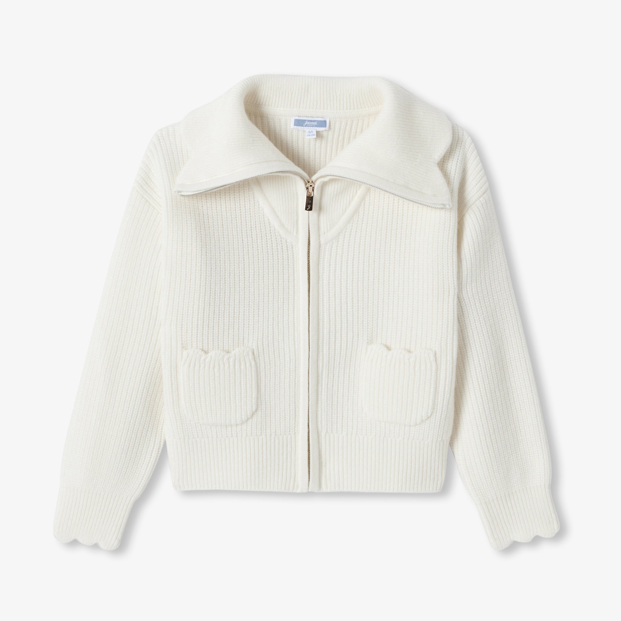 Girl trucker collar cardigan