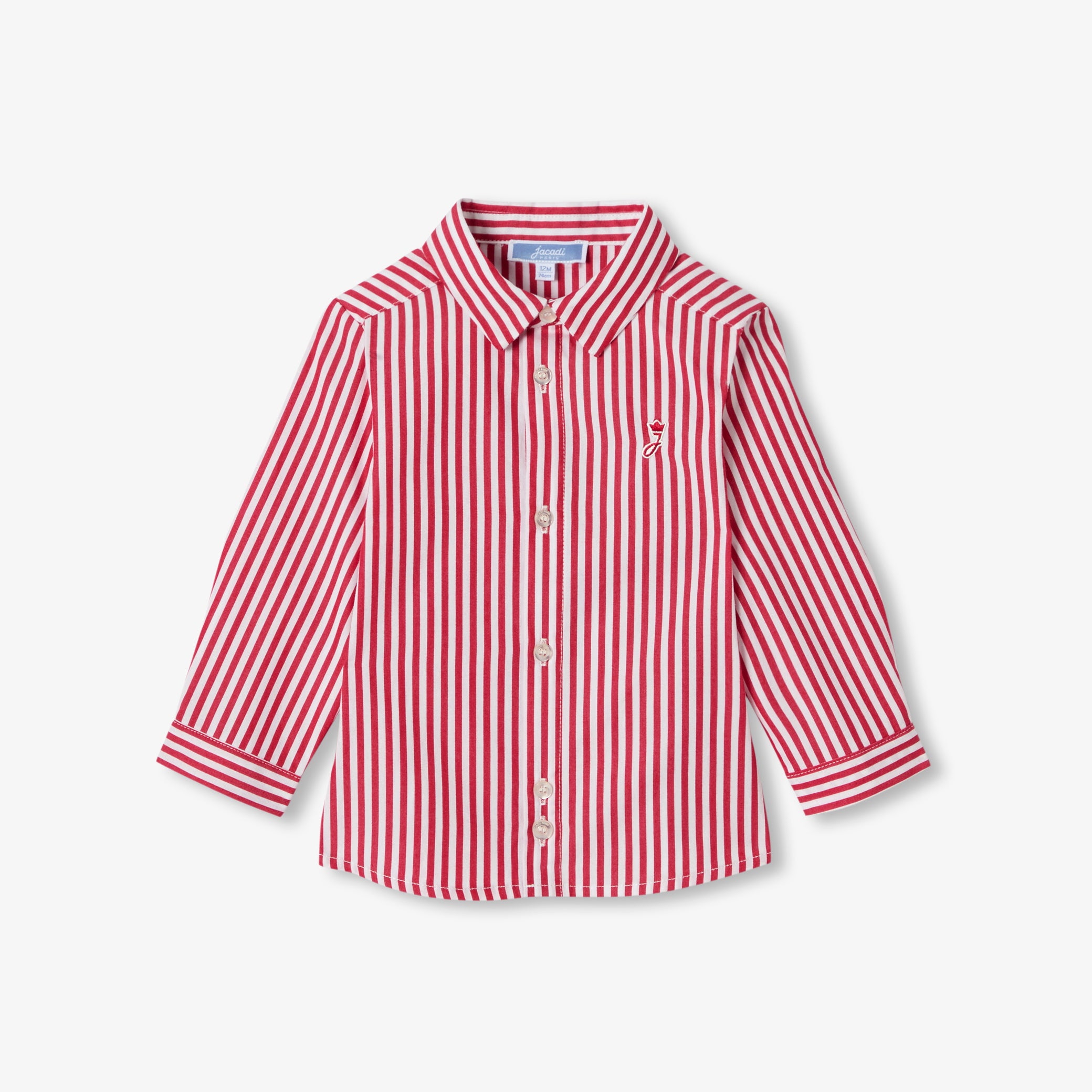 Baby boy striped poplin shirt